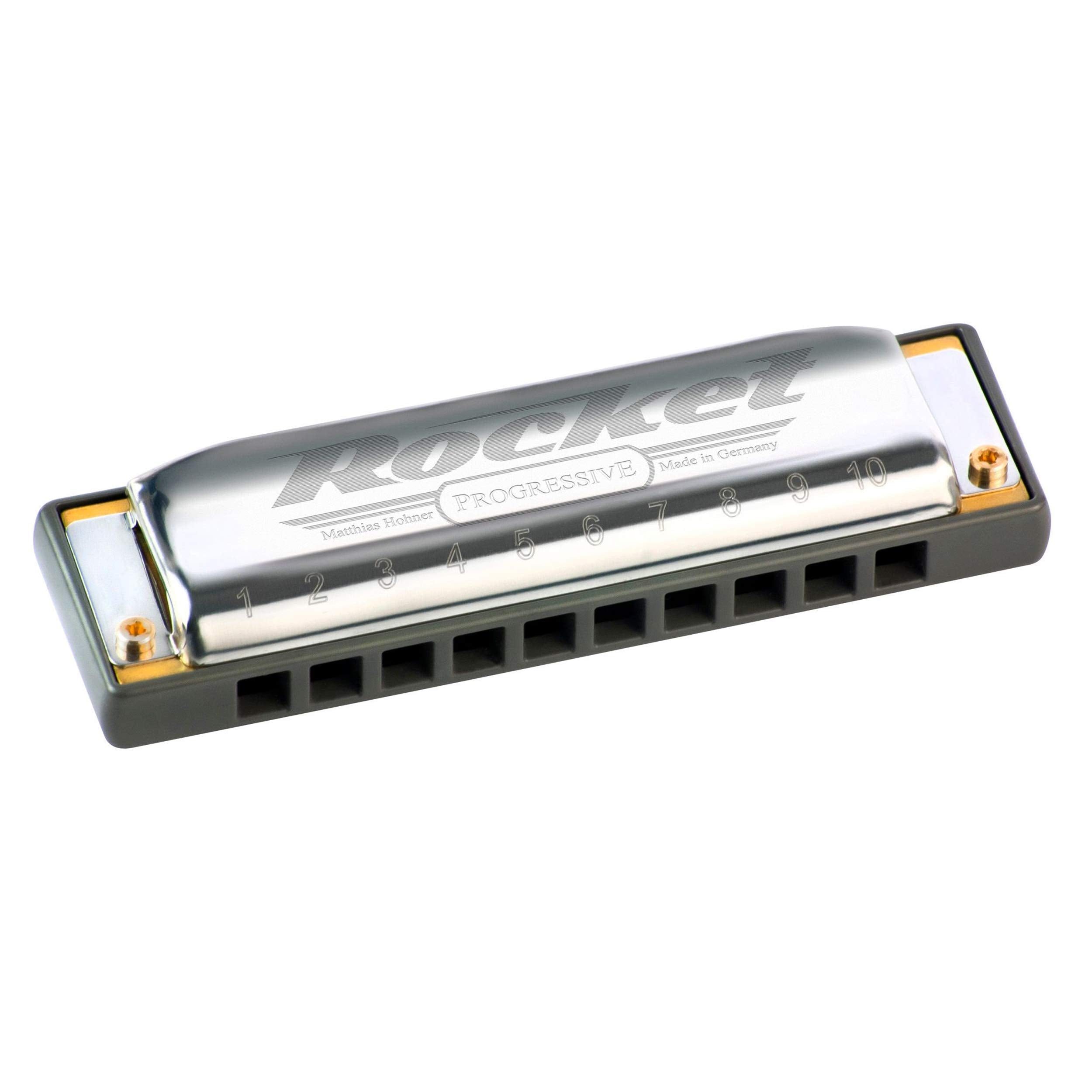 Hohner M2013Bxg Rocket Harmonica Boxed Key Of G, Silver