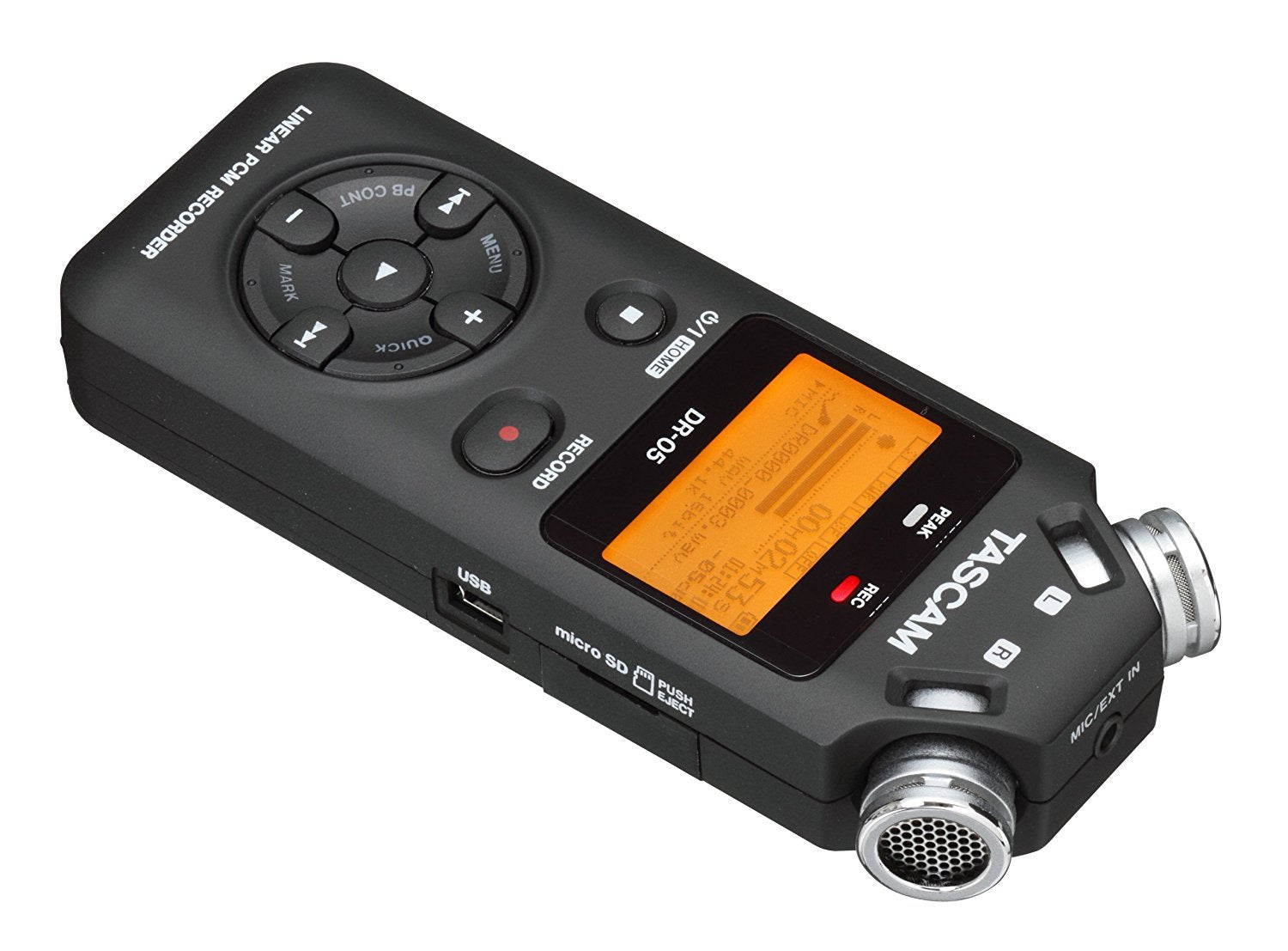 Tascam Portable Studio Recorder, Black, 7.5 X 2.4 X 1.2 Inches (Dr 05V2)