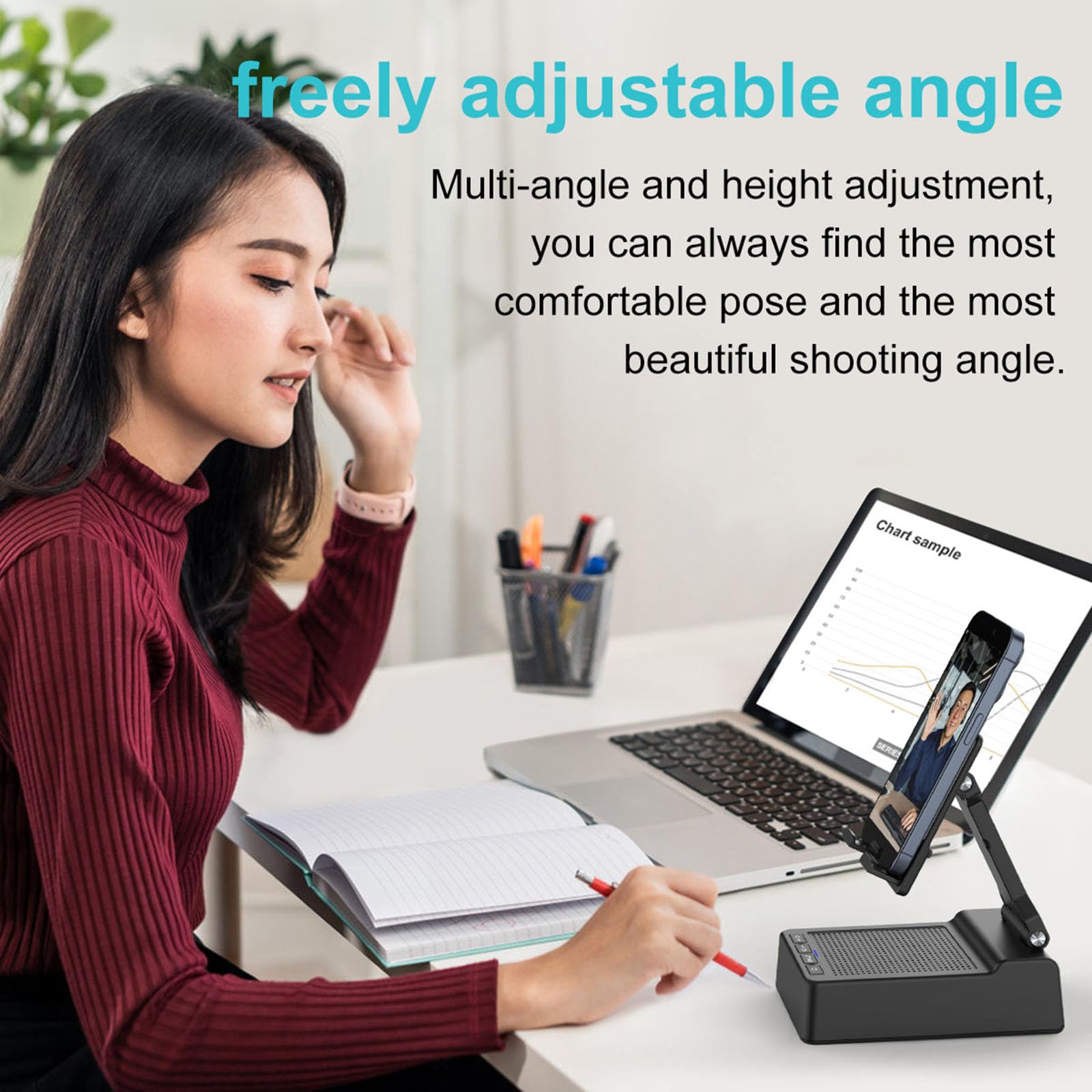 Fanlory Birthday Gifts For Men,Cell Phone Stand With Wireless Bluetooth Speaker And Anti Slip Base Hd Surround Sound For Home Wi