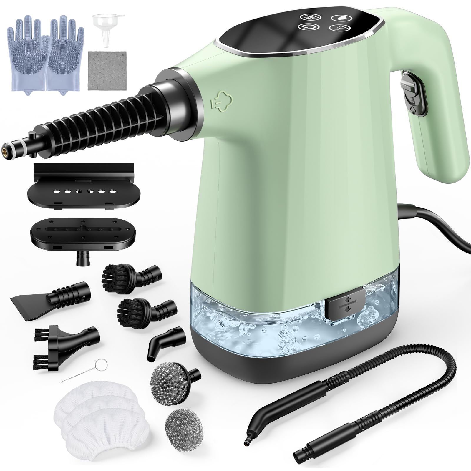 Handheld Steam Cleaner, Portable Steamer for Cleaning with 18PCS Accessories, 12s Fast Heating, Pressurized Steam Cleaner for Ho