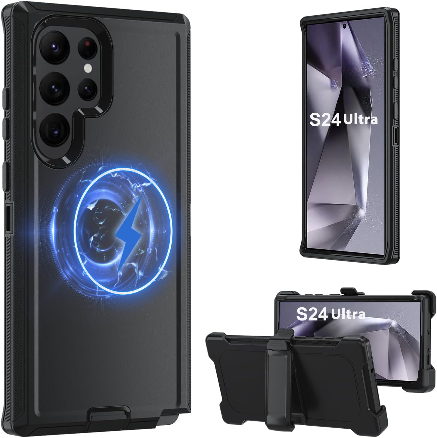 Magnetic Case for Galaxy S24 Ultra 5G case,Samsung S24 Ultra Heavy Duty case,[Military Grade Protective ],[Shockproof] [Dropproo