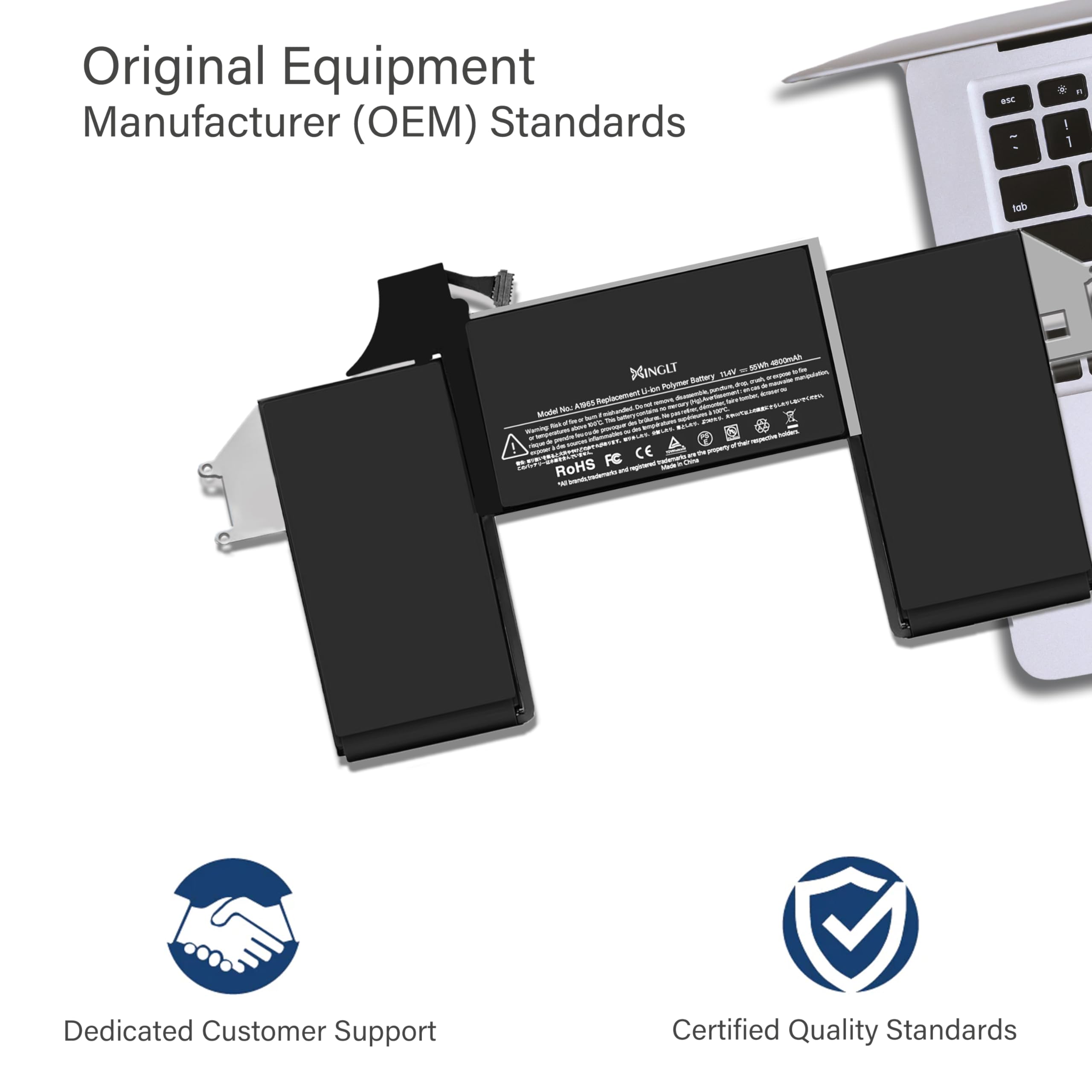 Xinglt A1932 A2179 Battery Replacement A1965 Battery For Macbook Air 13 Inch Retina A1932 (Year 2018 2019) A2179 (Year 2020) Emc