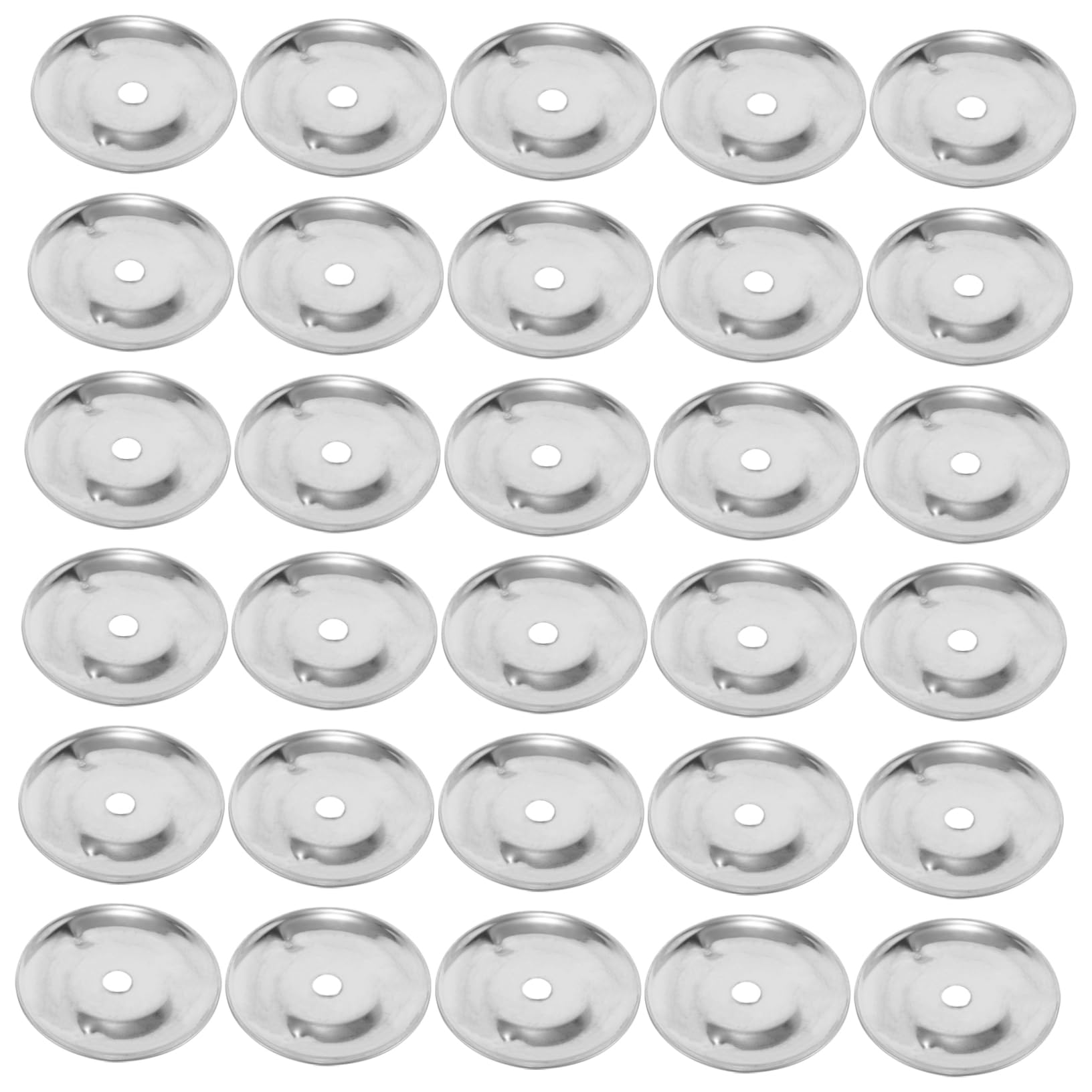 OFFSCH 50pcs Stainless Steel Bells for Handheld Tambourine Drum Cymbal Rings for Music Education Crisp Sound Jingles for Church 