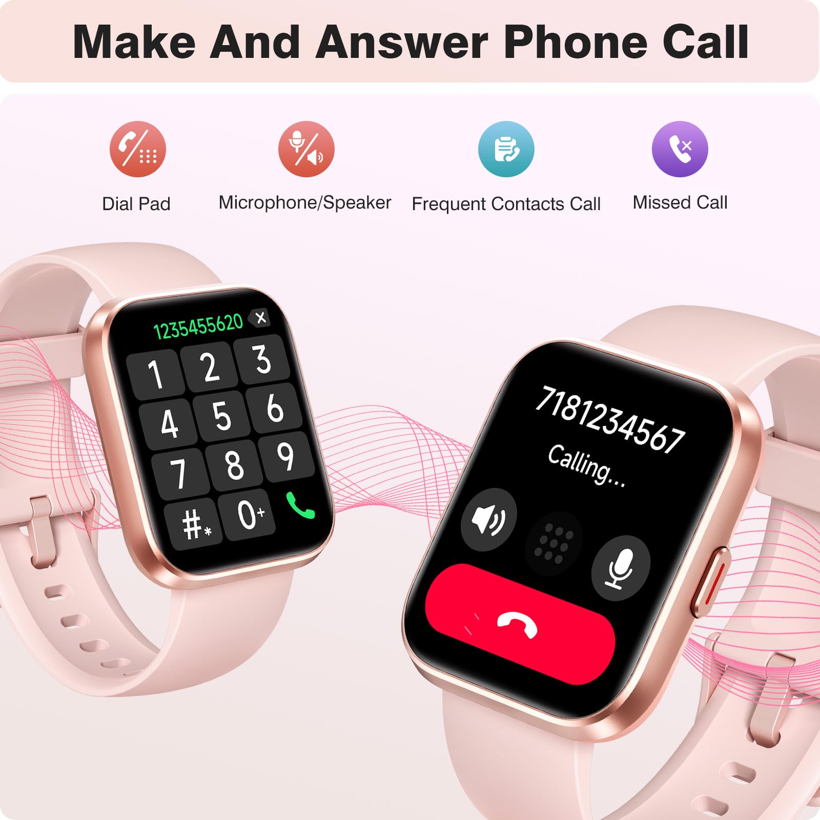 Smart Watches For Women Android Iphone, [1.8 ' ' Hd Screen] Smartwatch Alexa Built-In Fitness Tracker Watch With Bluetooth Calls