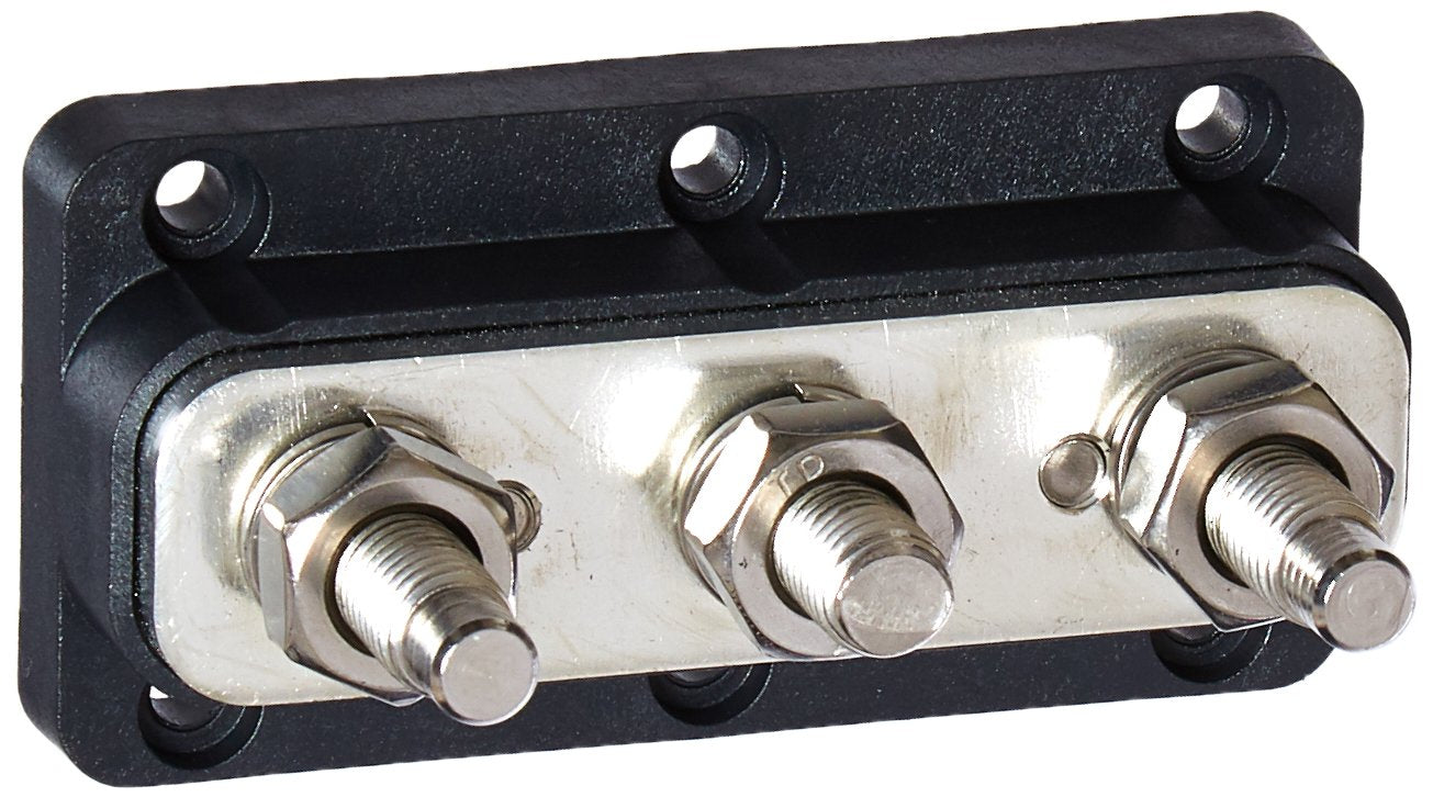 Bep Marinco Power Products 650A 3 Stud Buss Bar,Black
