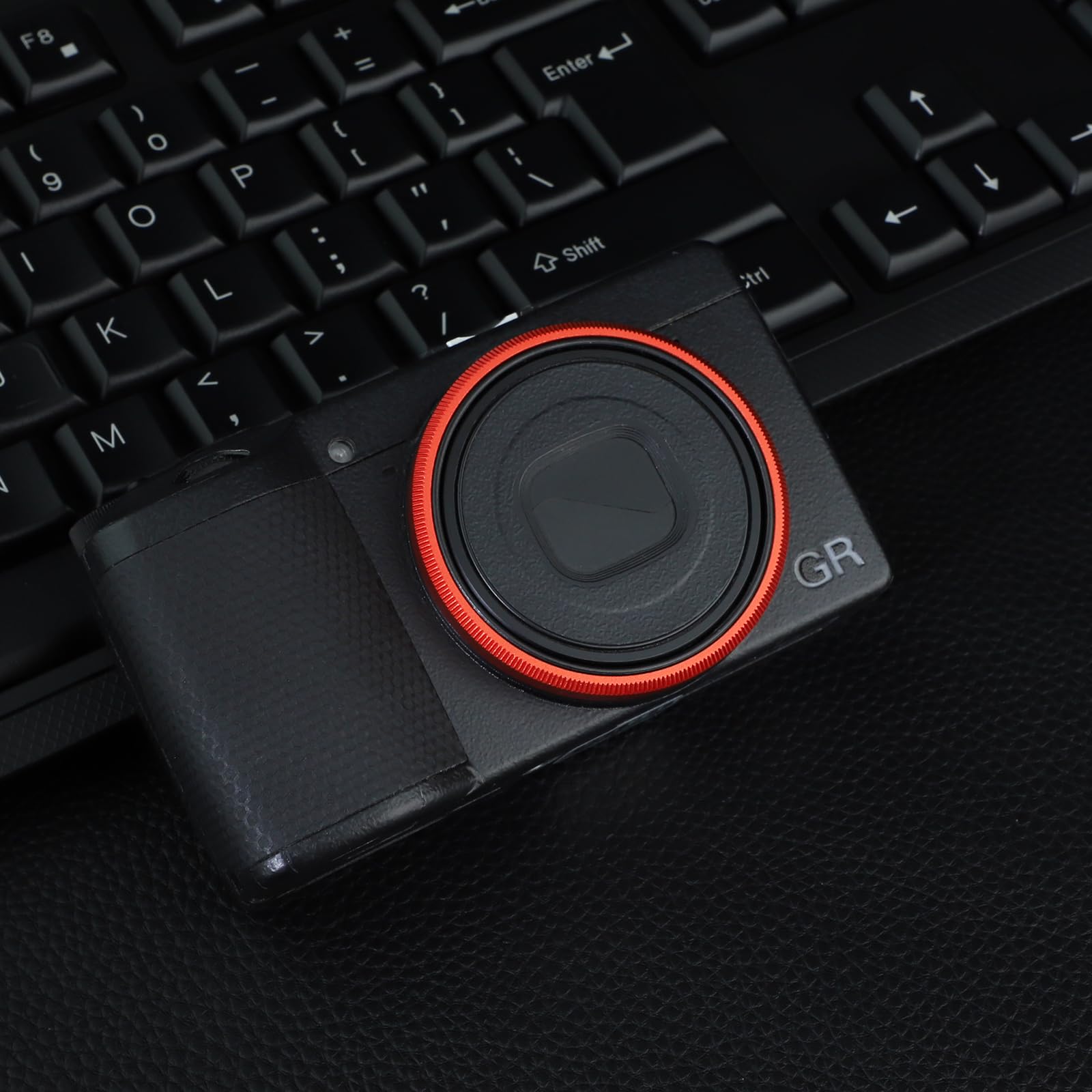 Haoge Rrc Gr3Xr Red Metal Decorate Ring Cap For Ricoh Gr3X/Griiix Camera Replaces Gn 2