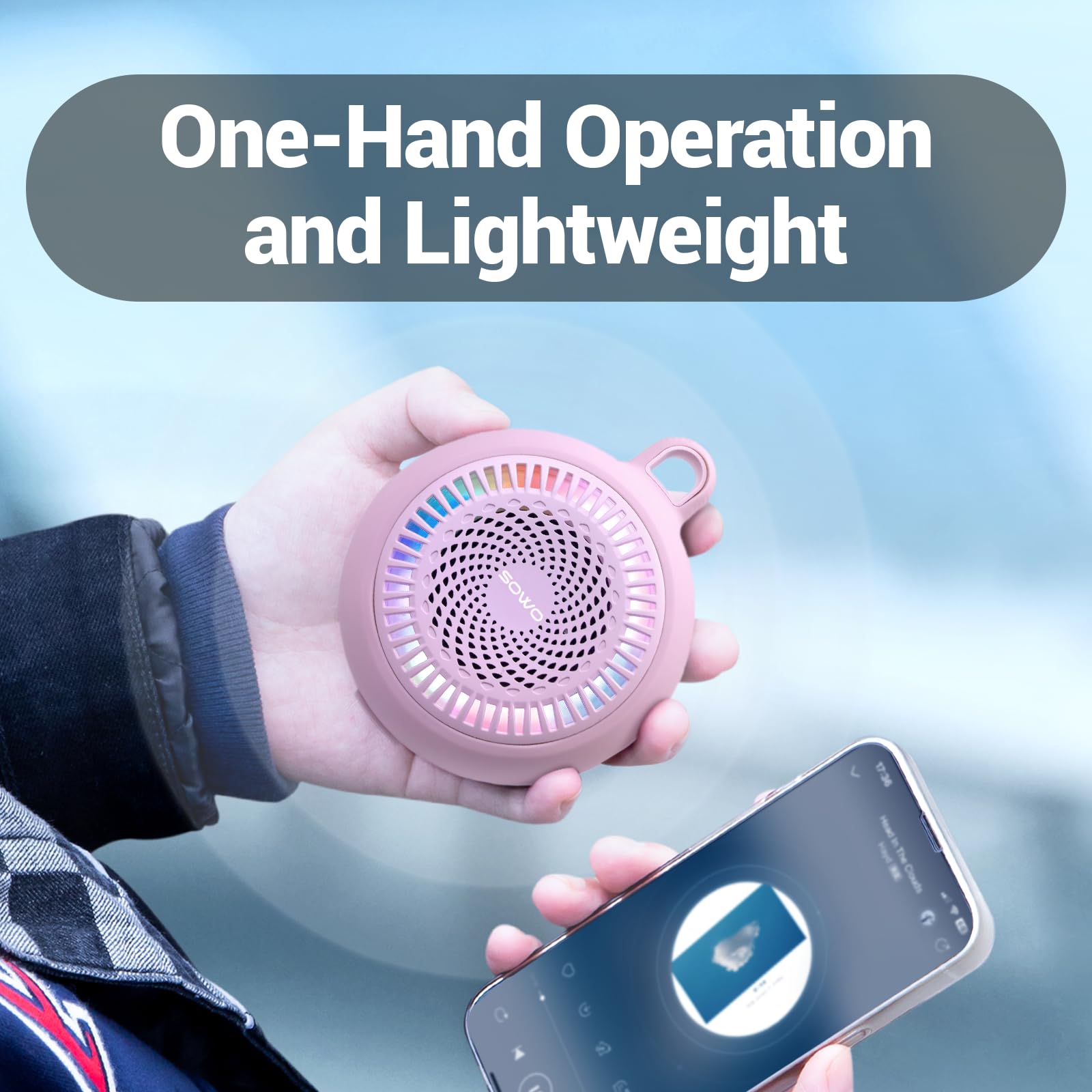 Bluetooth Shower Speaker Waterproof   Small Portable Bluetooth Speaker Wireless With Clip   Powerful Bass And Louder Volume   Co