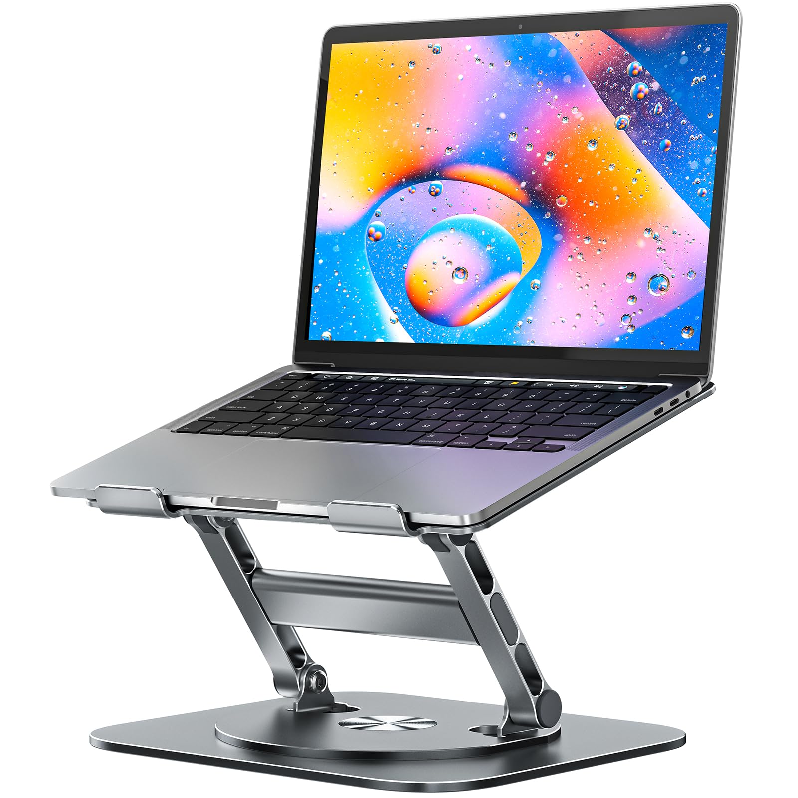 Mchose Laptop Stand, 360 Swivel Aluminum Computer Stand Ergonomic Laptop Riser Notebook Holder Compatible With 17 Inch Macbook A