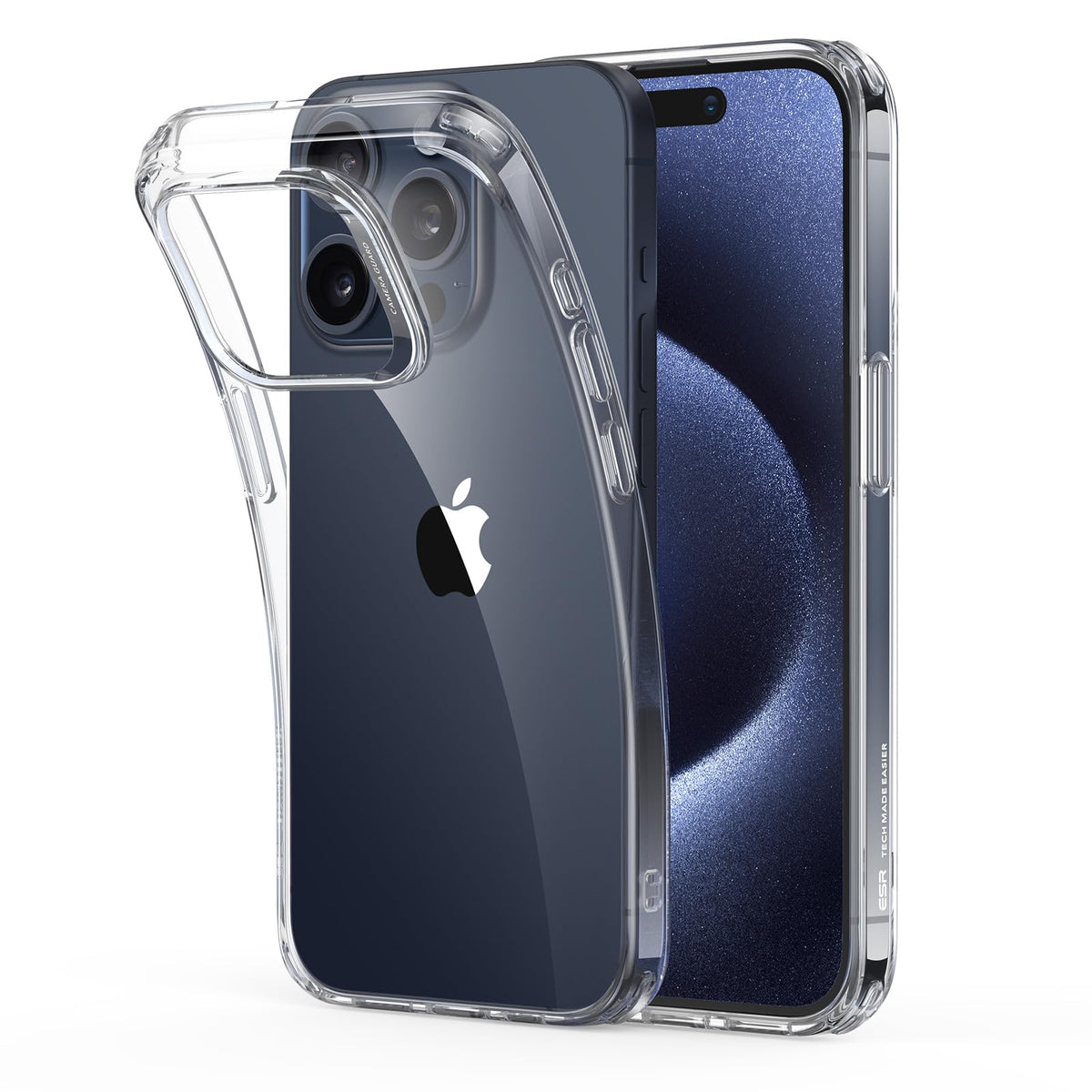 Esr Clear Case For Iphone 15 Pro Max Case, Shockproof Thin Cover, Yellowing Resistant Slim Transparent Tpu Phone Case, Zero Seri