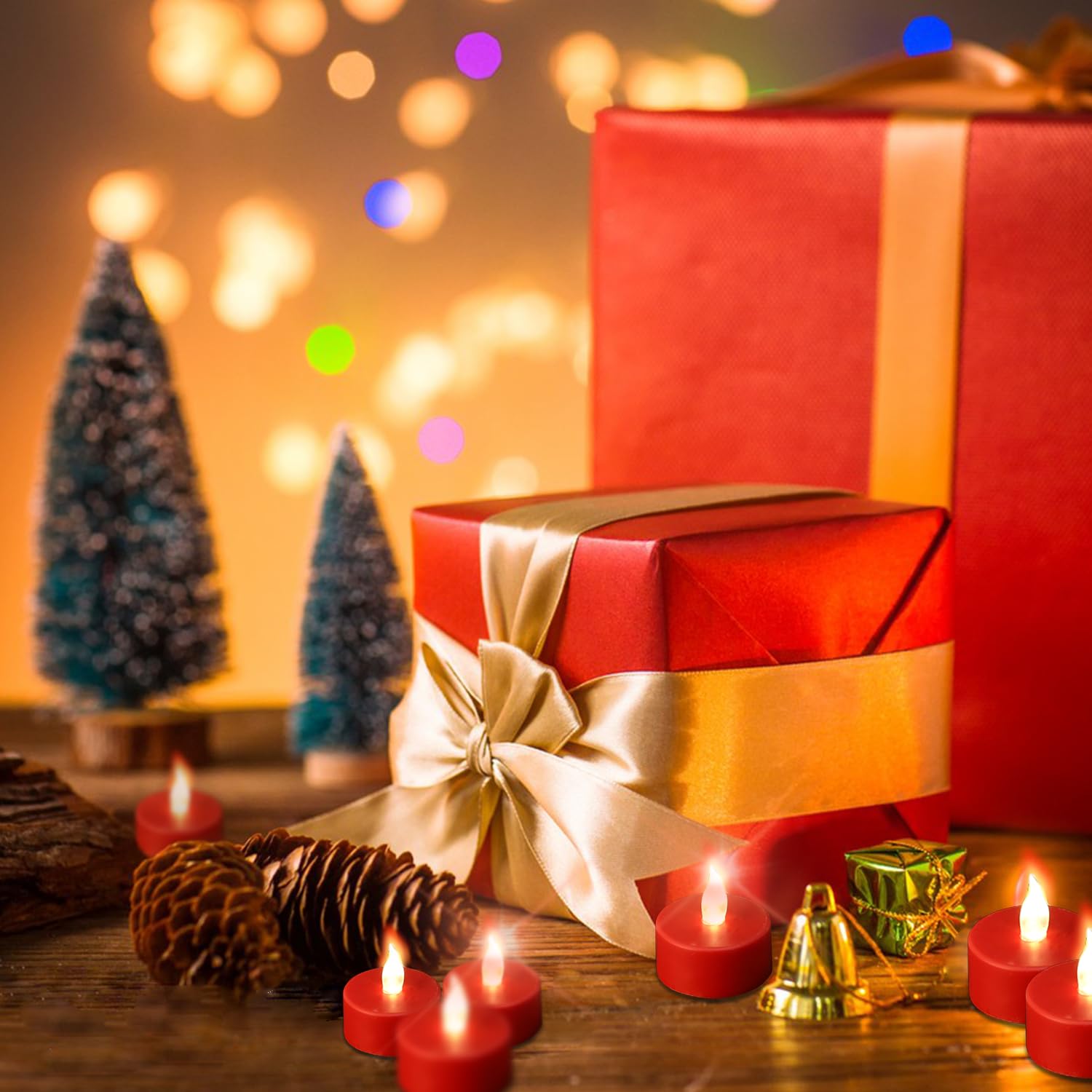 Xiangpeng Tea Light Candles With Remote Control,12Pack Flickering Flameless Led Candle,Long Lasting 400+Hours,Battery Operated W