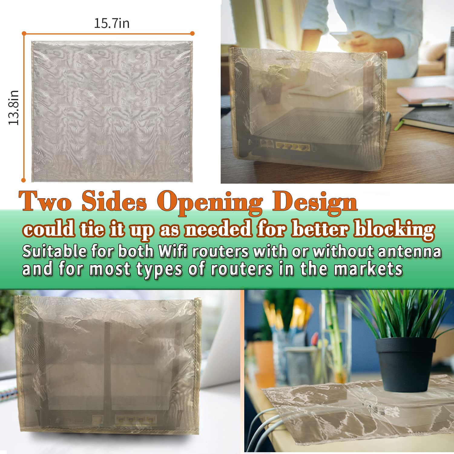 Wifi Cover Emf Protection Wifi Router Cover Radiation Shielding Wifi Guard Emf Faraday Cage For Router 13.8In 15.7In