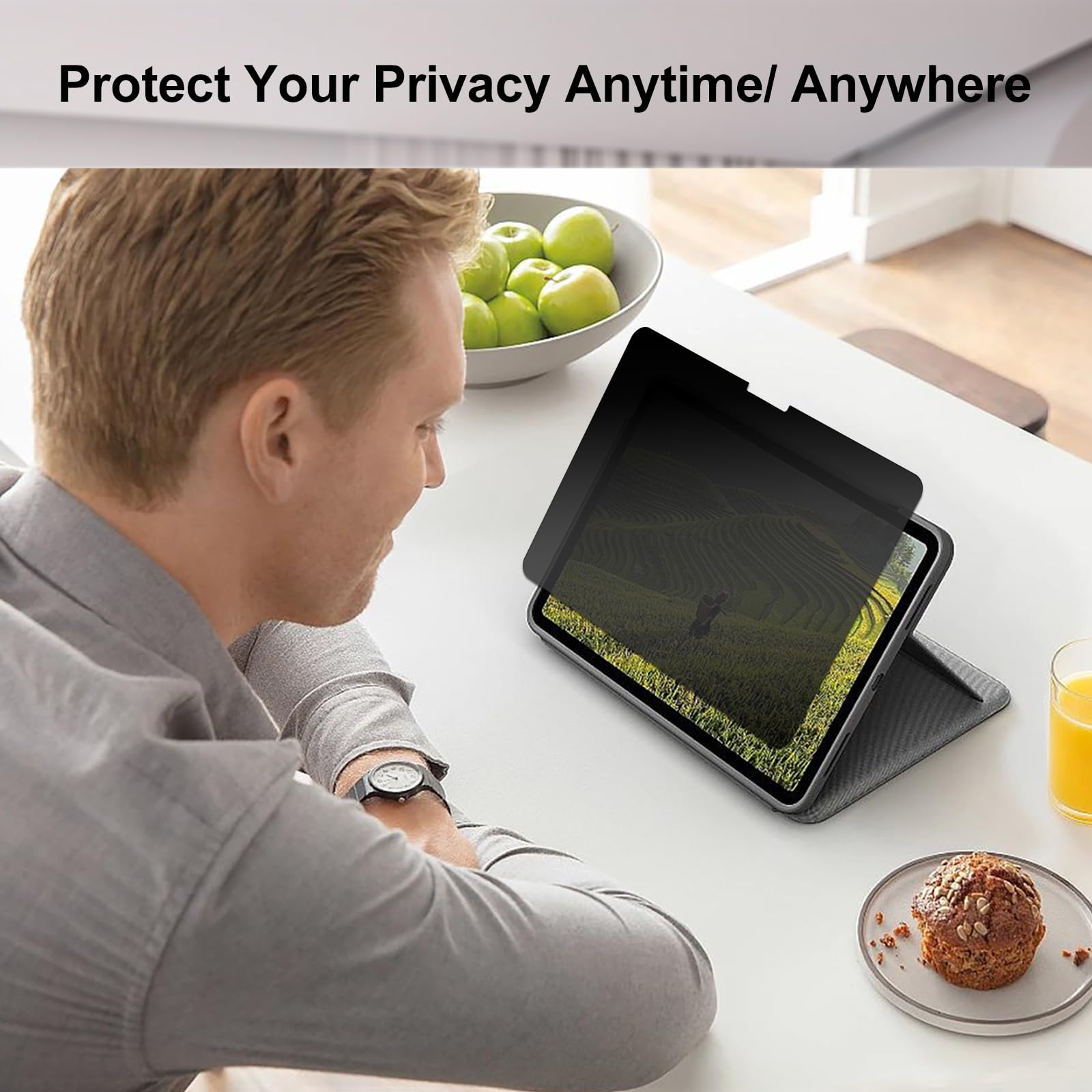 Privacy Screen Film Protector For Ipad Air 13 Inch 2024 6Th M2/ Ipad Pro 13 Inch 2024 7Th M4 , Scratch Resistant 9H Hardness Ipa