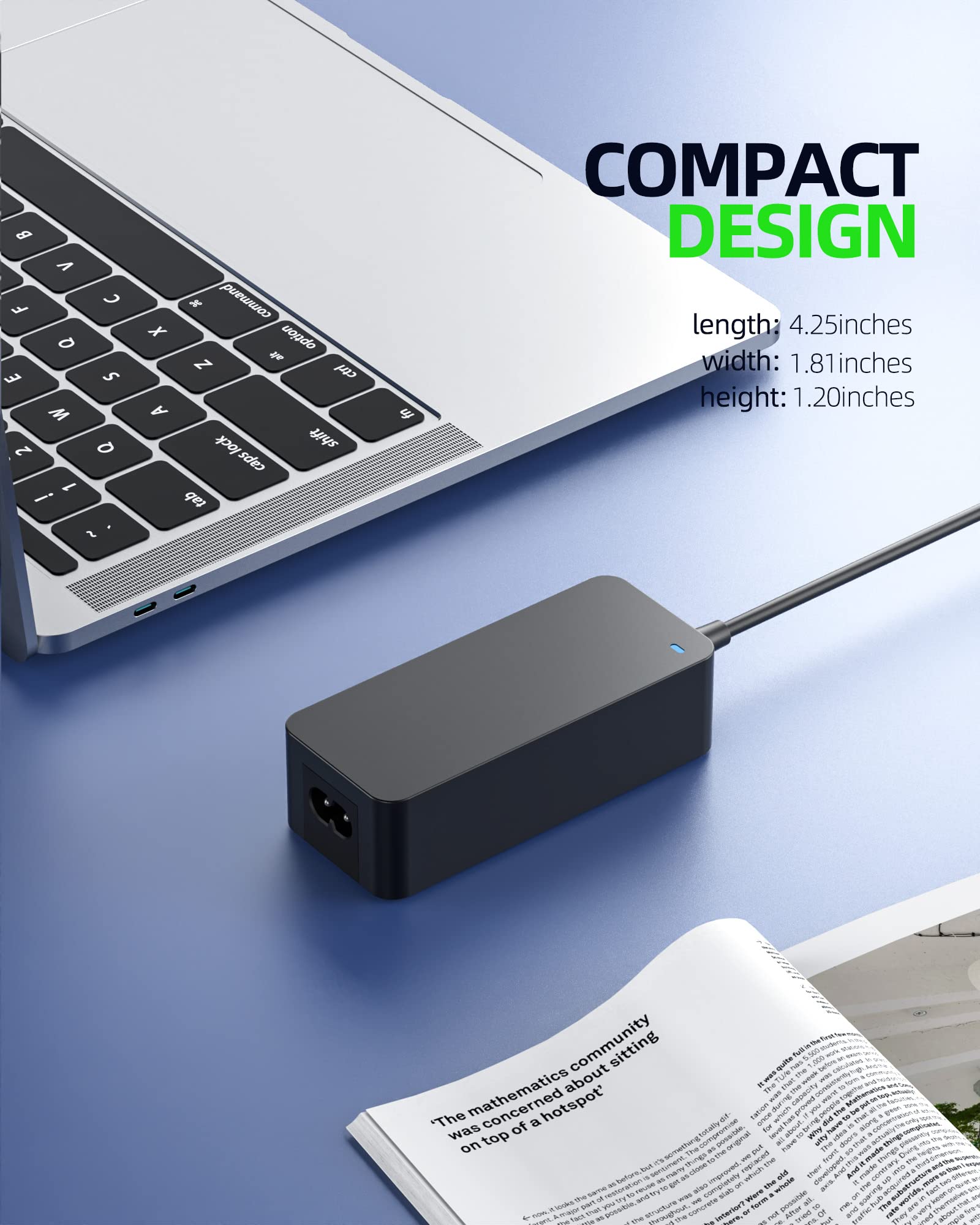 Charger Fits For Lenovo Laptop, Square Tip 65W, Ul Certified(Meets Highest Safety Standard), Charging Light, Thinkpad T/E/L/X Series, Yoga 720 730, Adlx65Ncc2A Adlx65Ndc2A Laptop Power Replacement