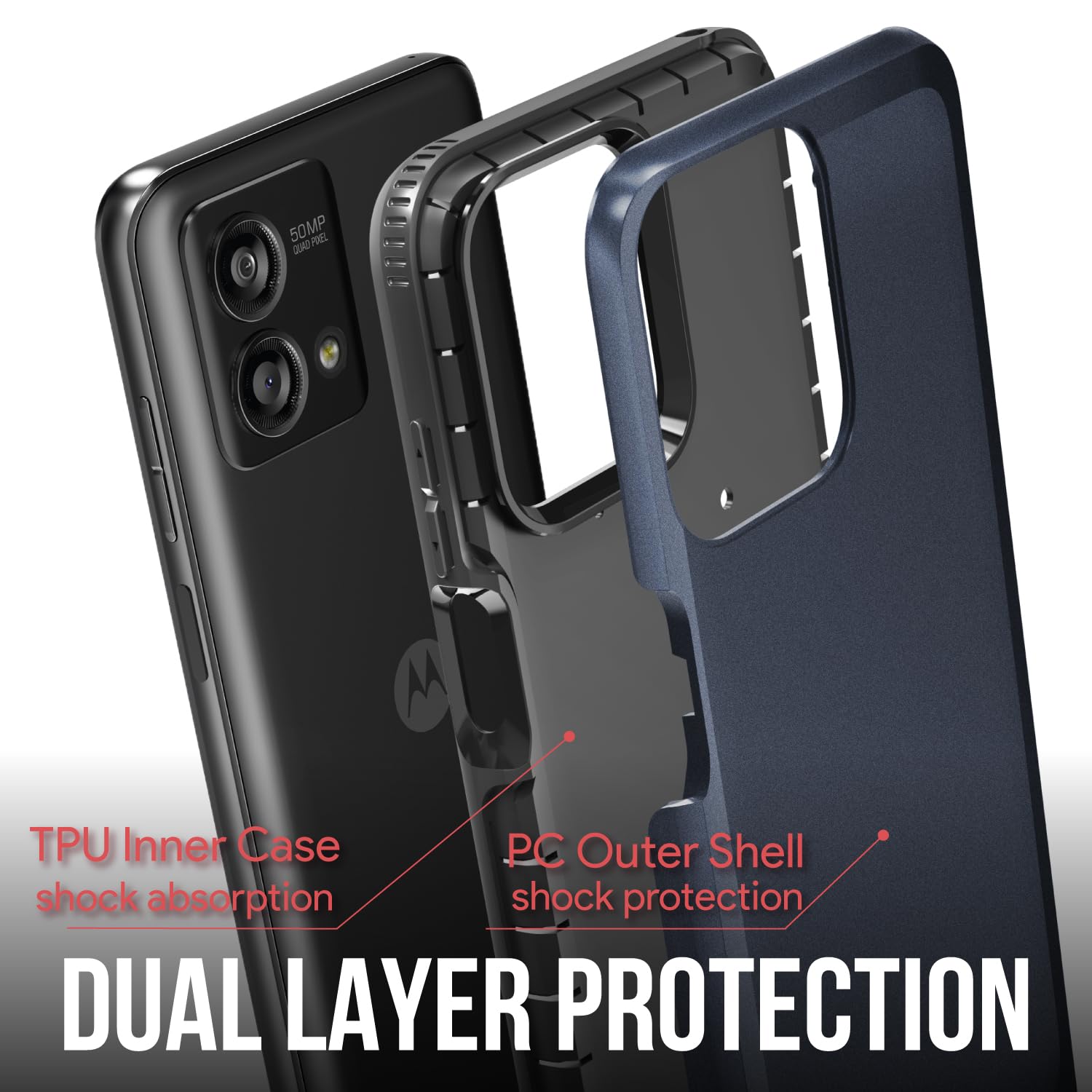 Vena Outcross For Motorola Moto G Stylus 5G (2023) Case, Military Grade Drop Protection, Dual Layer Shockproof Protective Phone