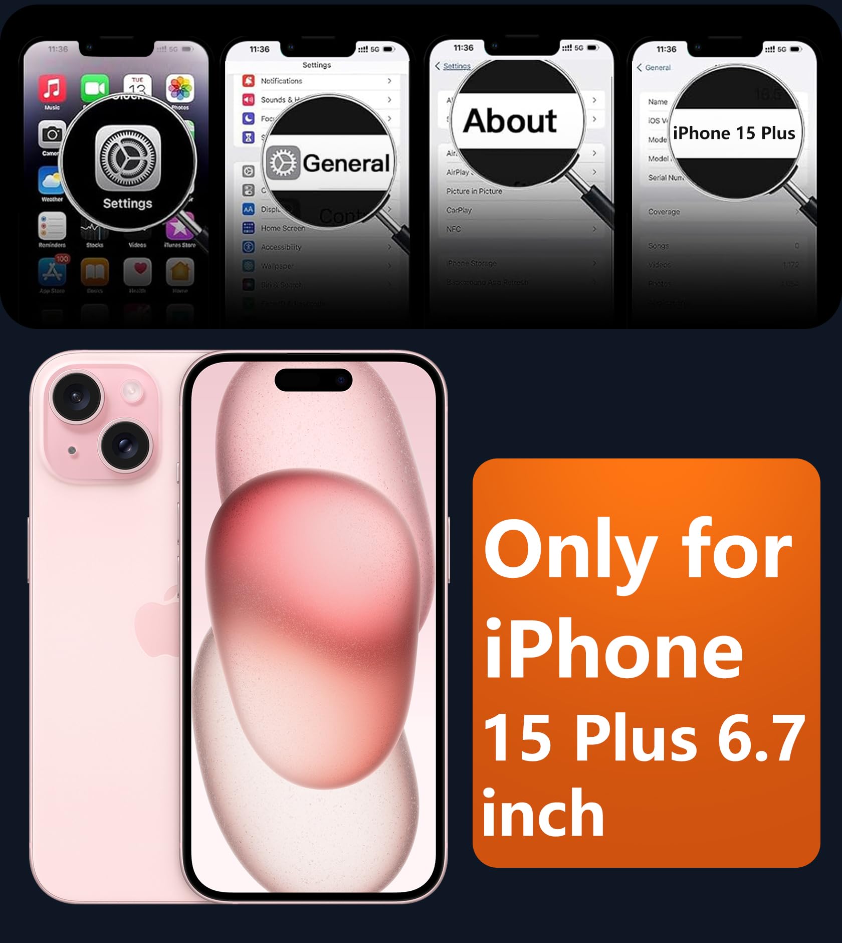 Fntcase For Iphone 15 Plus Phone Case: Strong Magnetic Phone Case | Translucent Matte Shockproof Protective Drop Protection Phon