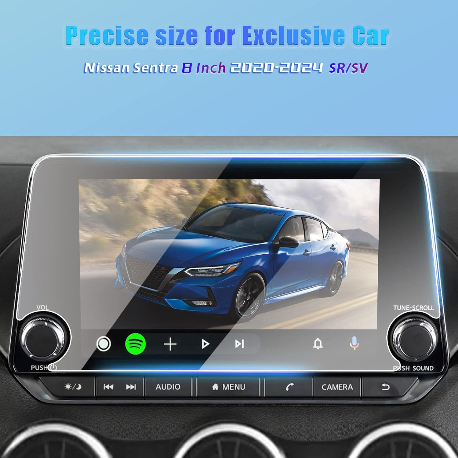 Gfjnfg Sentra Screen Protector Compatible With 2020 2023 2024 Nissan Sentra Sr Sv 8 Inch Touchscreen Sentra 9H Hardness Hd Tempe