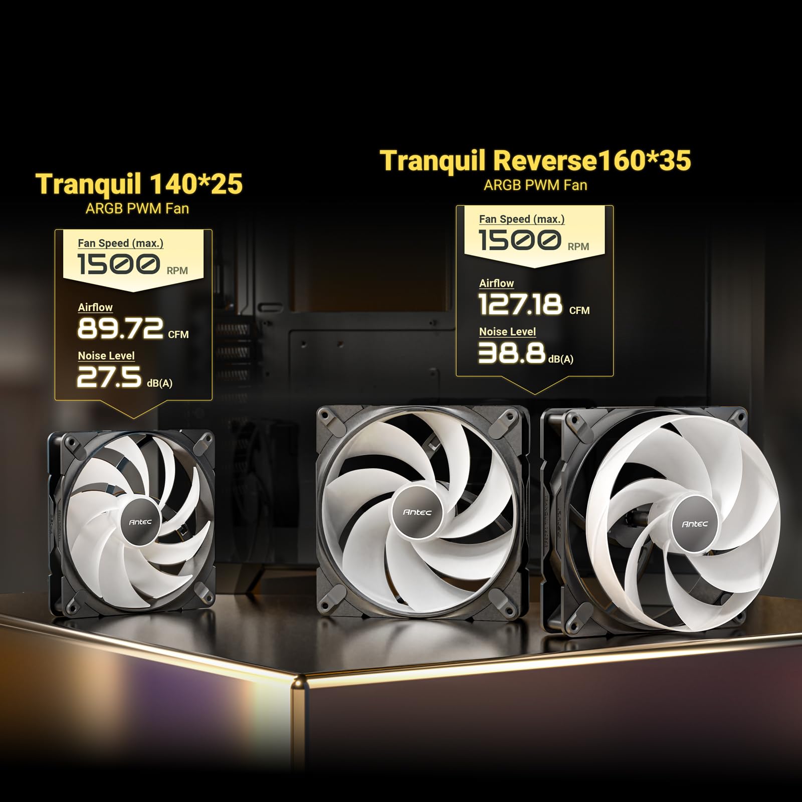Antec C8 ARGB Full-Tower E-ATX PC Case, Dual-Chamber, Type-C, 360mm Radiator Support, Steel & Glass, RTX 40 Compatible, 160