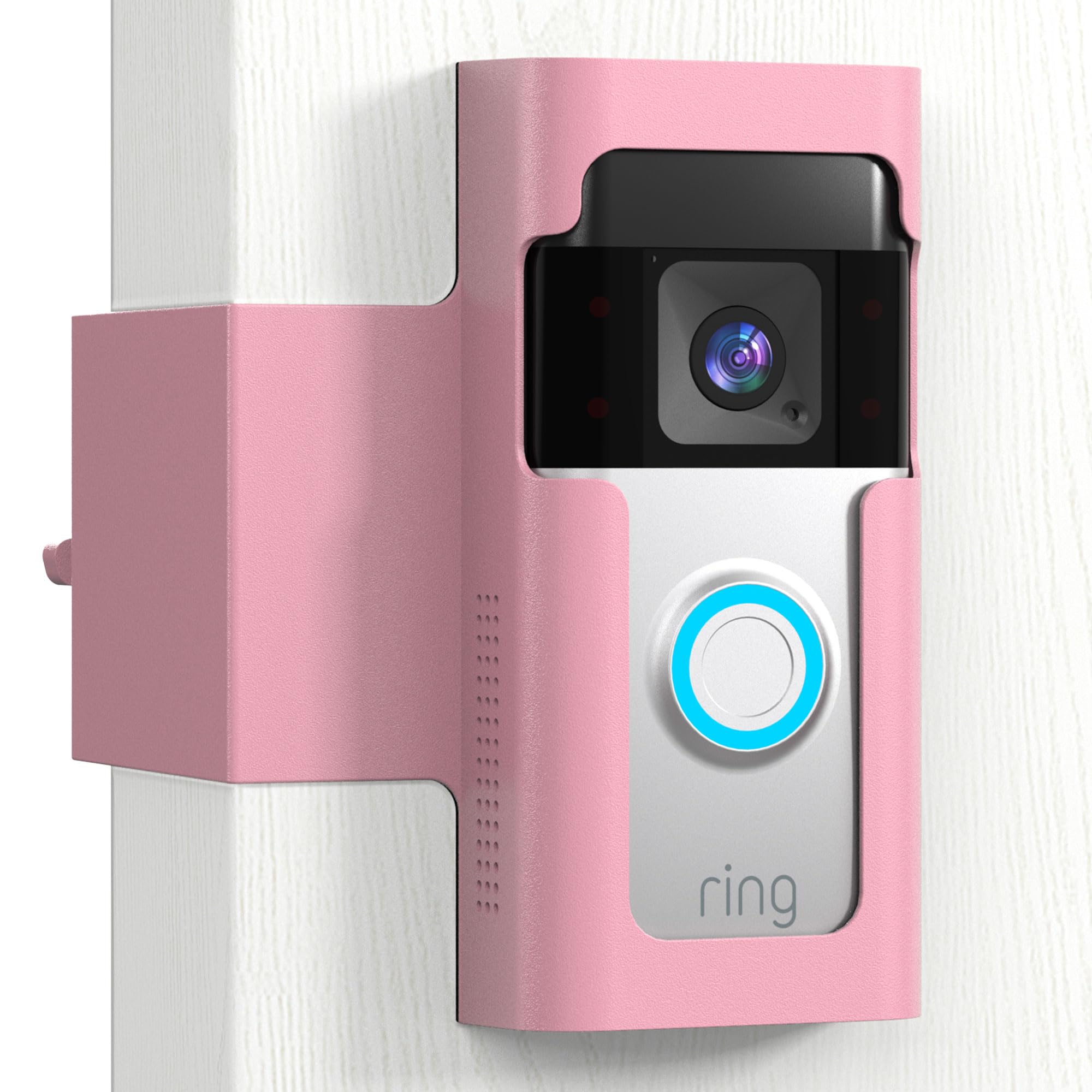 Ring Doorbell Mount Door Holder   Pink All Metal Anti Theft Doorbell Mount For Ring & Blink   No Drill Ring Camera Holder For Ap