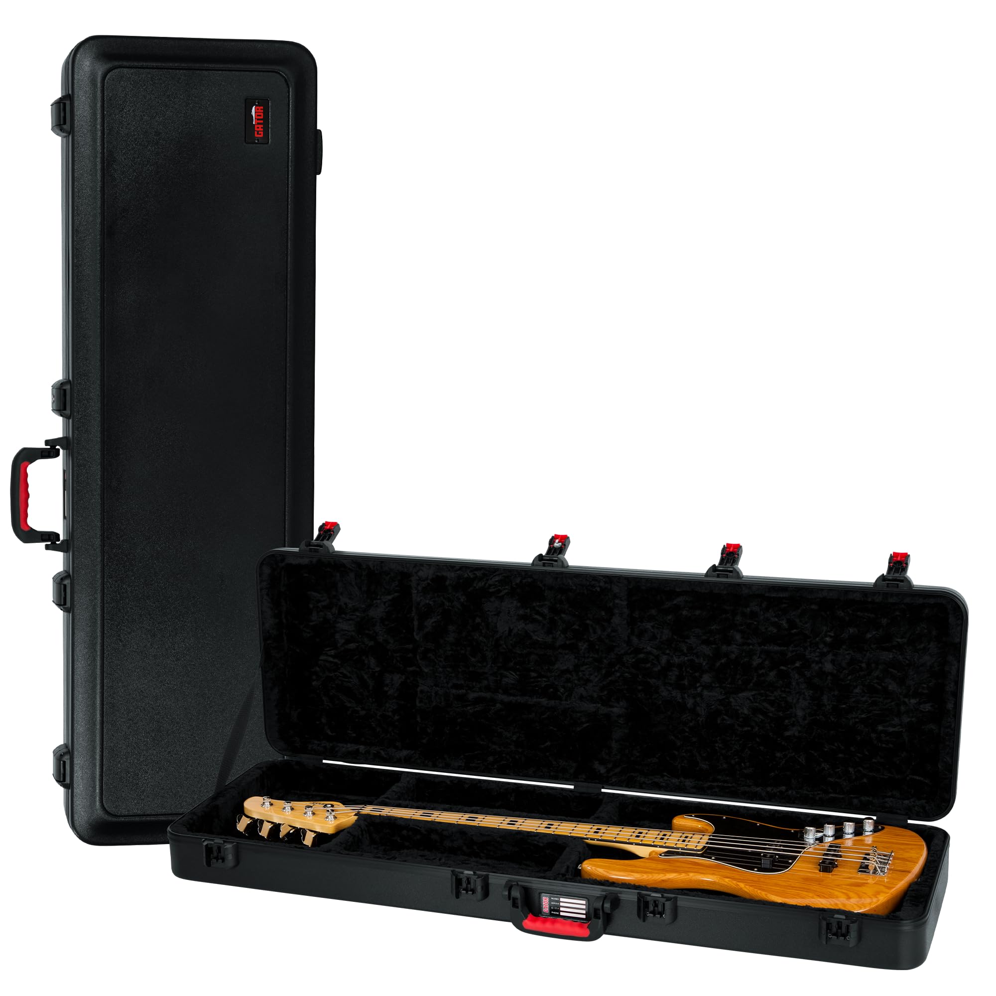 Gator Cases Molded Flight Case for Bass Guitar with TSA Approved Locking Latch, (GTSA-GTRBASS)