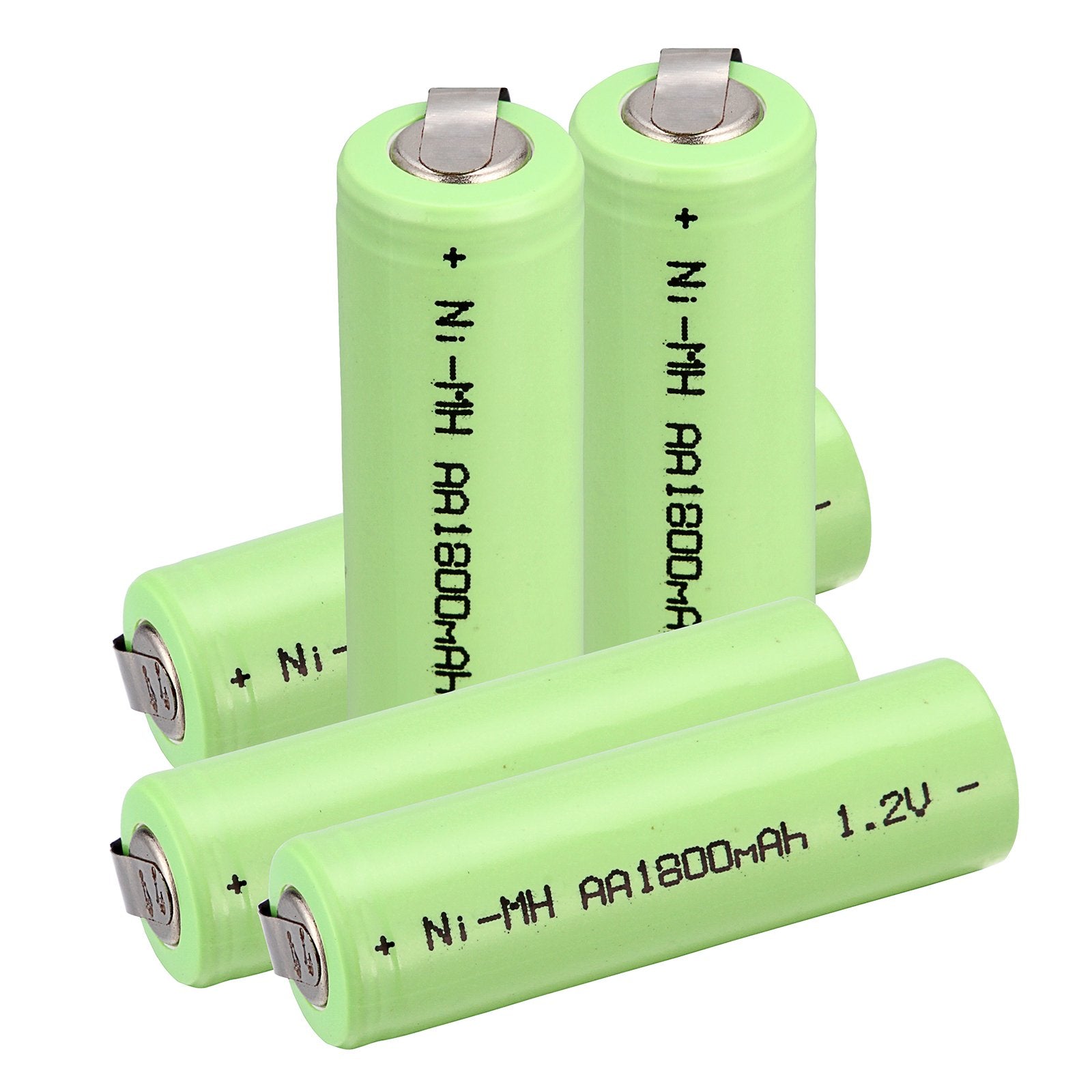 Windmax 5 X Nimh 1.2V Aa 1800 Mah Electric Shaver Rechargeable Battery With Solder Tabs