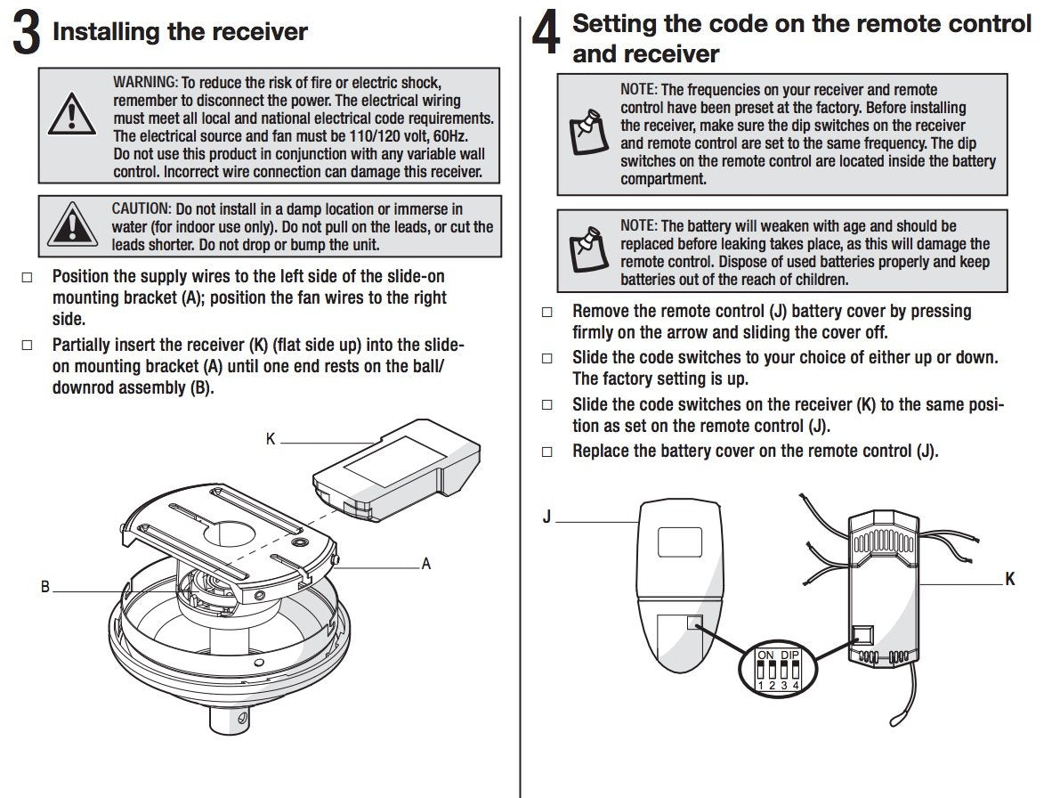 Anderic Replacement For Fan51T Remote With Wall Mount For Hampton Bay Ceiling Fans   (Model: Fan 51T, Fcc Id: L3Hfan51T)   Size: