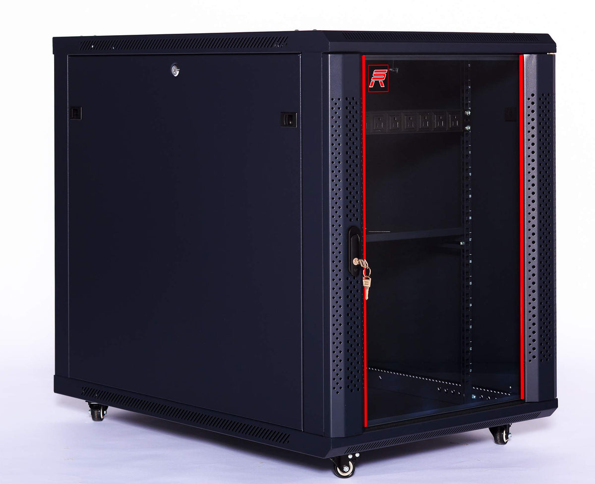 Powerbar On Server Rack Server Rack 35 Inch Deep Network Cabinet Under Desk Portable Locking D ...
