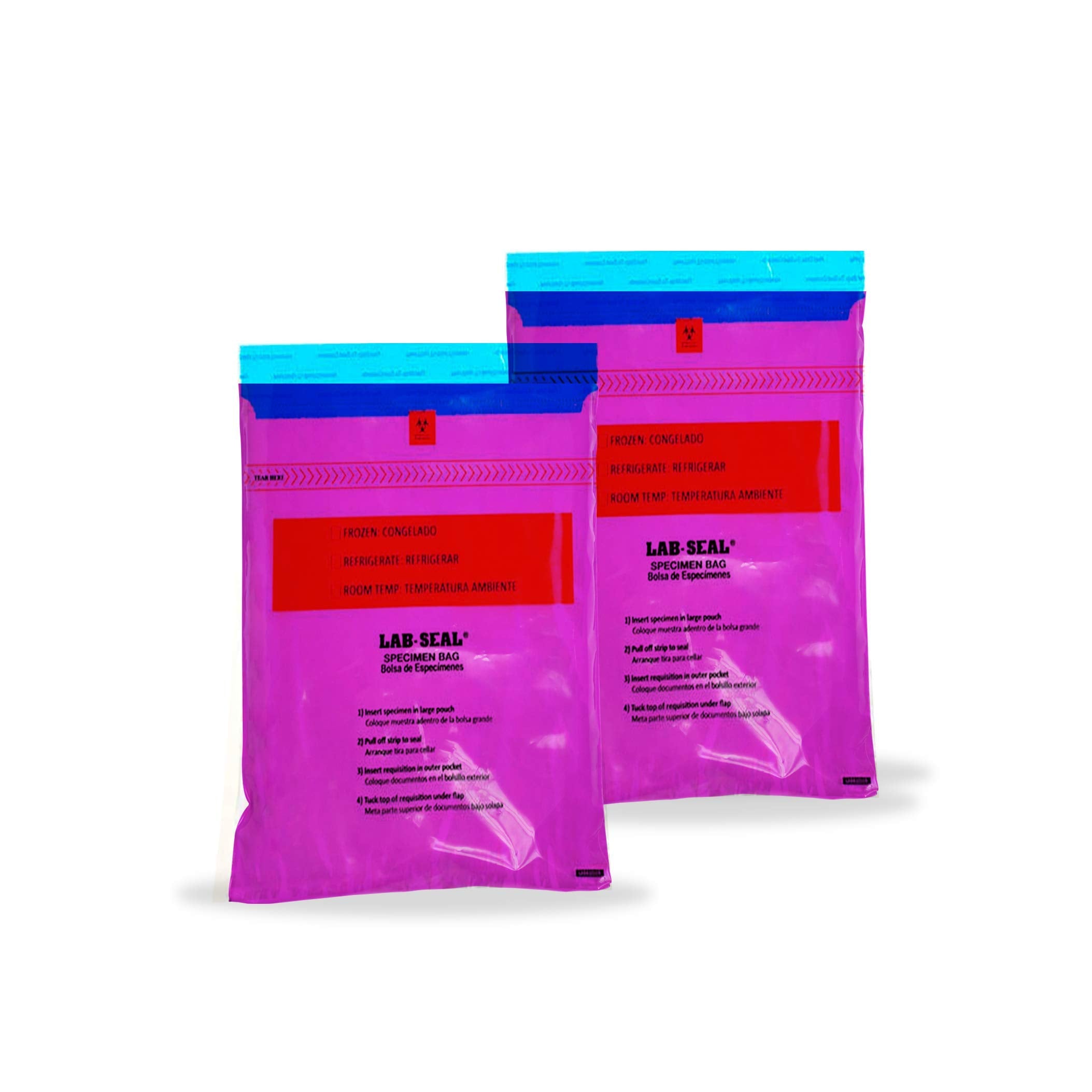 APQ Pack of 1000 Specimen Bags, Purple 6 x 10. Low density polyethylene Printed Bags 6x10. Pull tab adhesive closure 1.80 mil th
