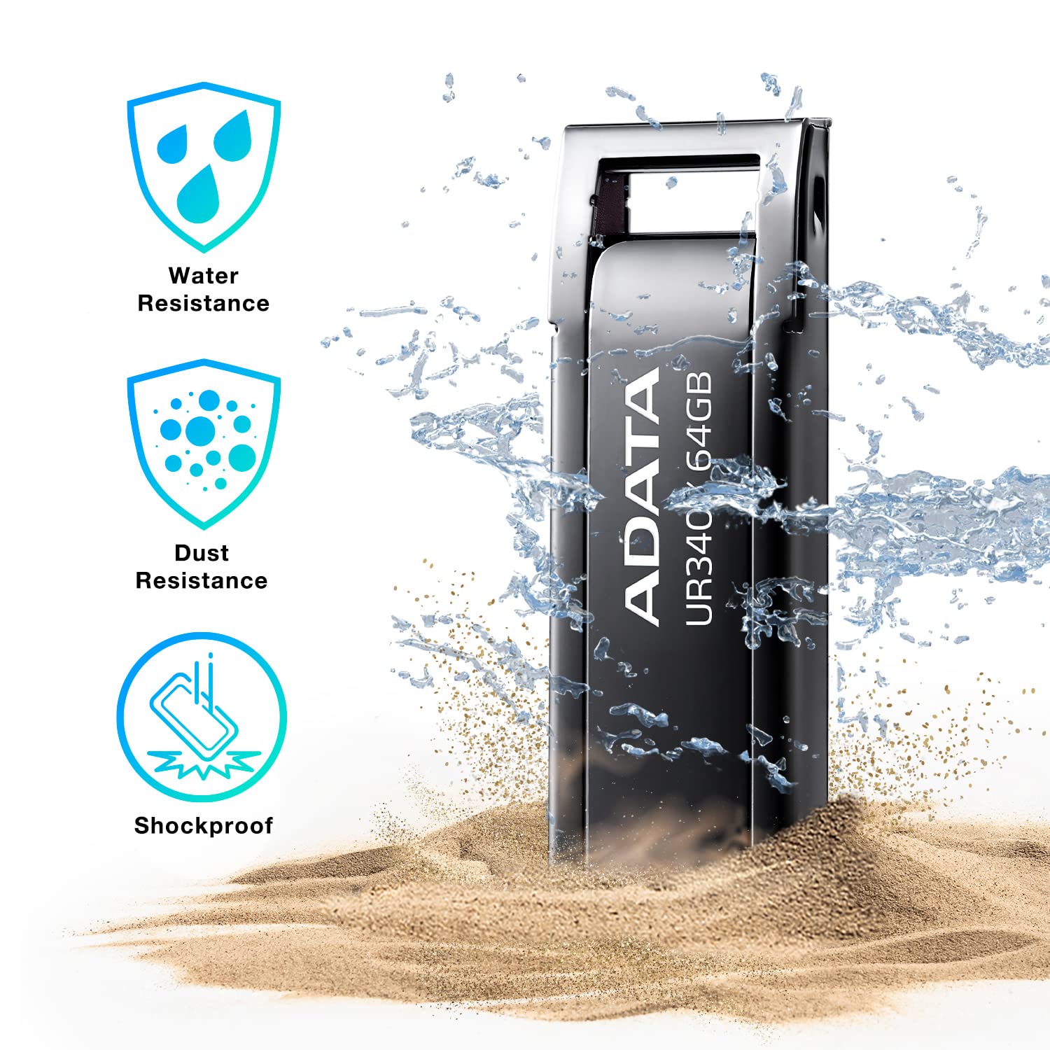 Adata Usb 128Gb Uv340 Bk 3.0 Interface Usb 3.2 Gen 1