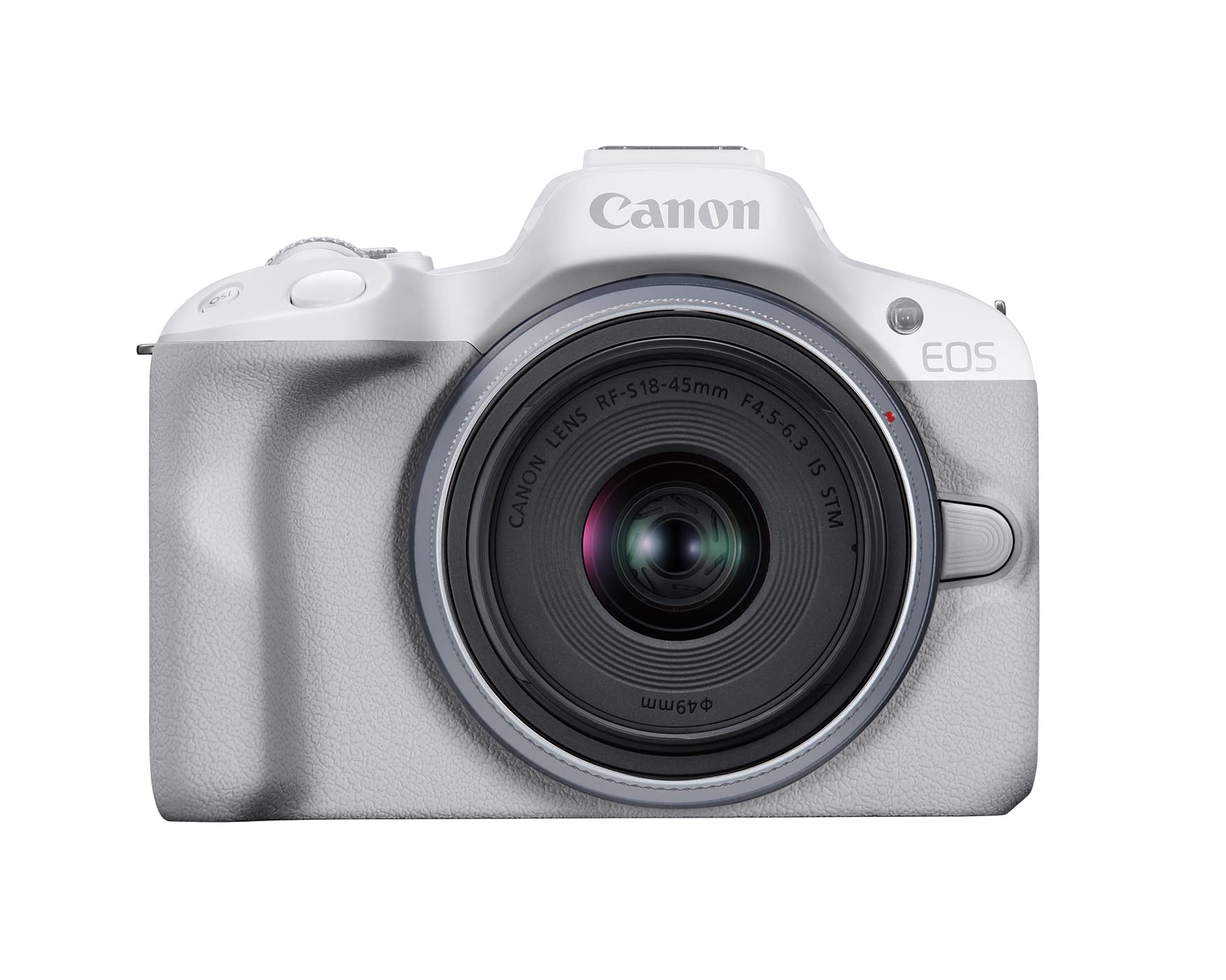 Canon EOS R50 Mirrorless Camera RF S18 45mm F4.5 6.3 is STM Lens Kit, 24.2 Megapixel CMOS (APS C) Sensor, 4K Video, Hybrid Camera, Photo and Video, Vlogging, Content Creator, RF Mount, White