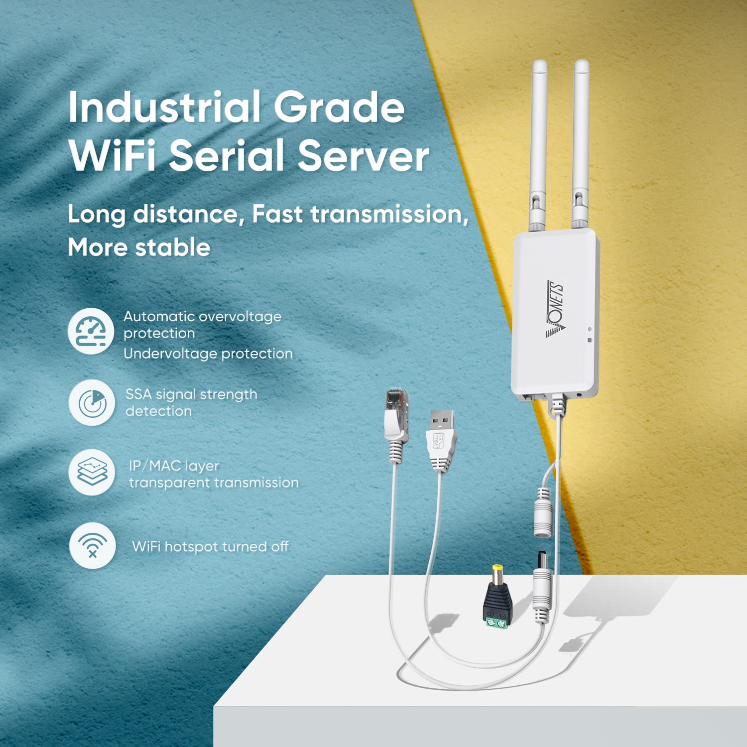 Vonets Vap11S 232 300Mbps Wifi To Ethernet Adapter 2.4G Wifi Bridge/Repeater/Mini Router/ Rj45 To Rs232 Serial Server With 2 Rj4