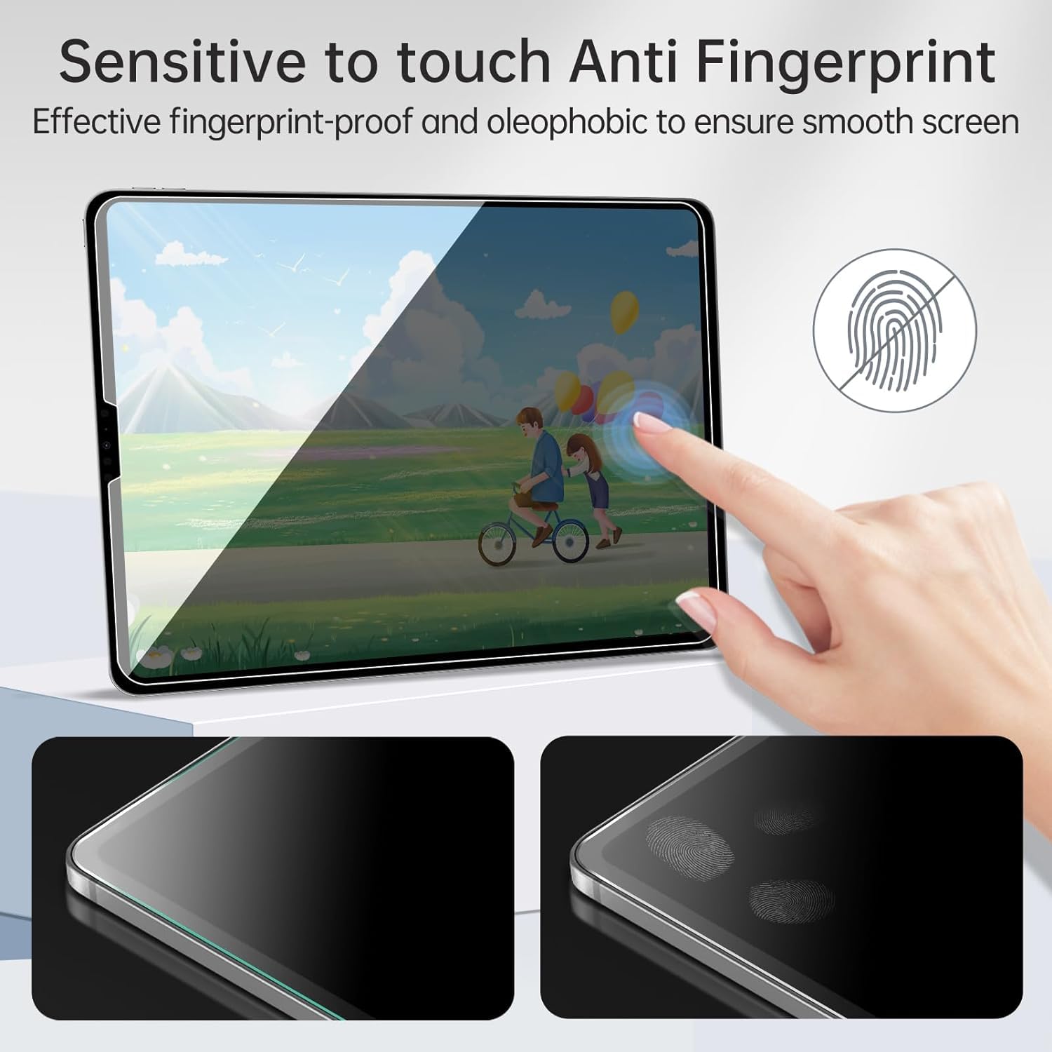 Yongmai Privacy Screen Protector For Ipad Pro 12.9Inch 6Th/5Th/4Th/3Rd Gen 2018 2022, Anti Spy Tempered Glass Film For Ipad 12.9