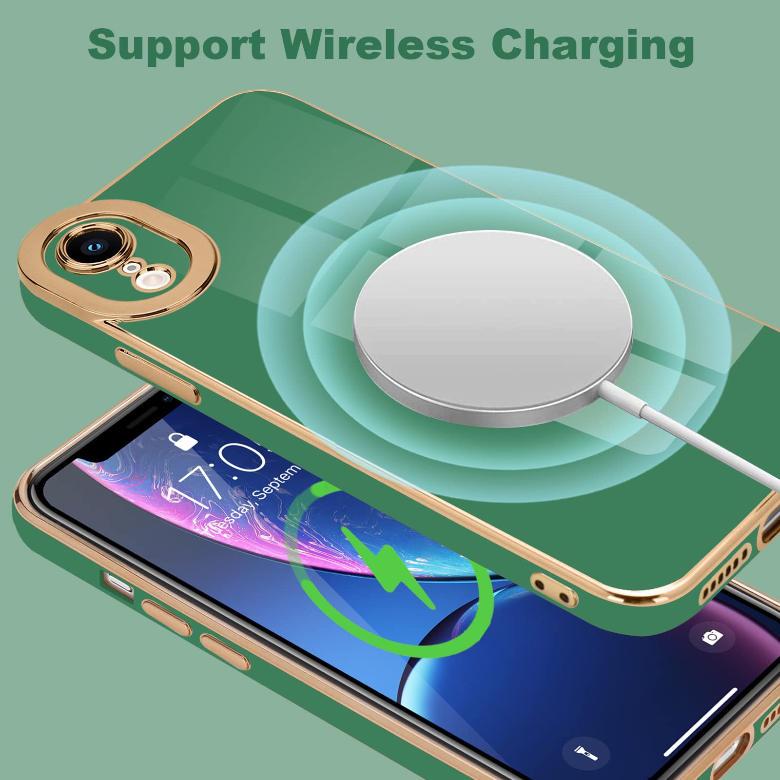 Lafunda For Iphone Xr Case, Cute Slim Soft Silicone Shockproof Phone Cover For Women Girls Anti Scratch Camera Protective Luxury