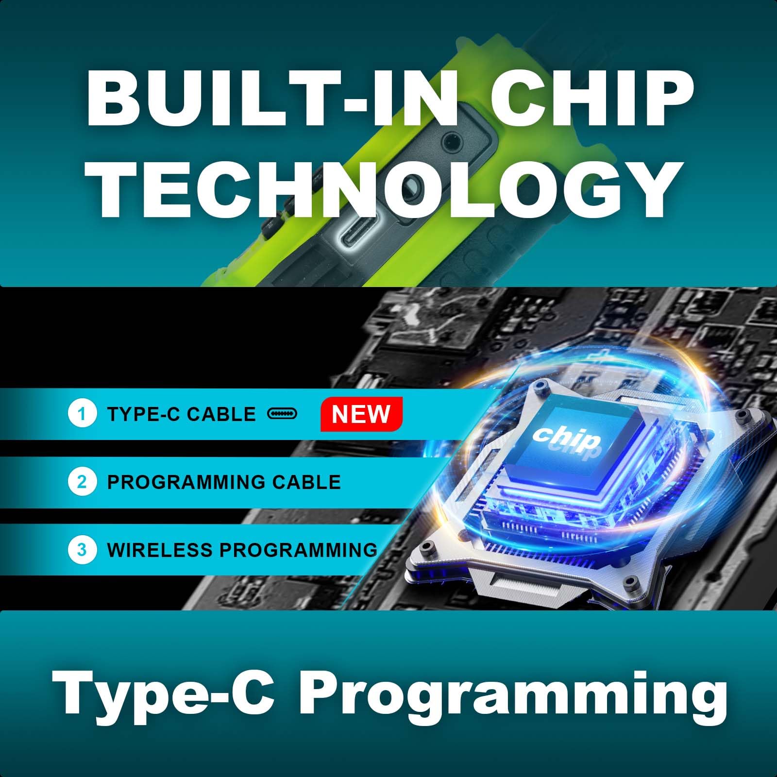 Tidradio Td H3 Ham Radio Handheld, Long Range Radios With Usb C Programming & Charging, Air Band, Two Way Radios With 2500Mah Ba