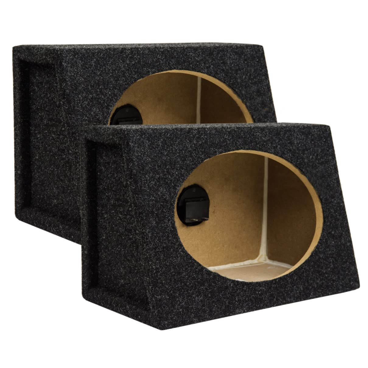 Set Of Two 6X9 Slanted Angled Speaker Box Enclosure 1/2'' Mdf Charcoal Ri Audio