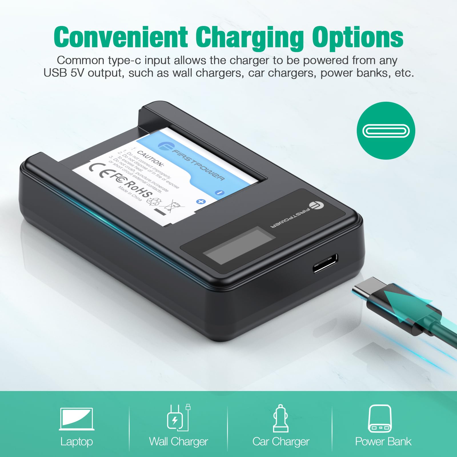 FirstPower NB-11L NB-11LH Battery & USB Charger Kit for Canon PowerShot Elph A SX Series Digital Camera Black