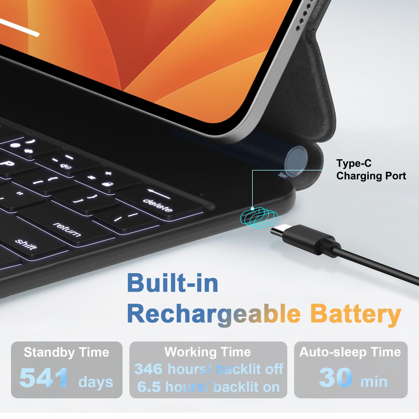 Ipad Keyboard Case For Ipad Air 11 Inch (M2) 2024, Magic Keyboard For Ipad Pro 11 Inch (4Th/3Rd/2Nd/1St), Ipad Case With Keyboar