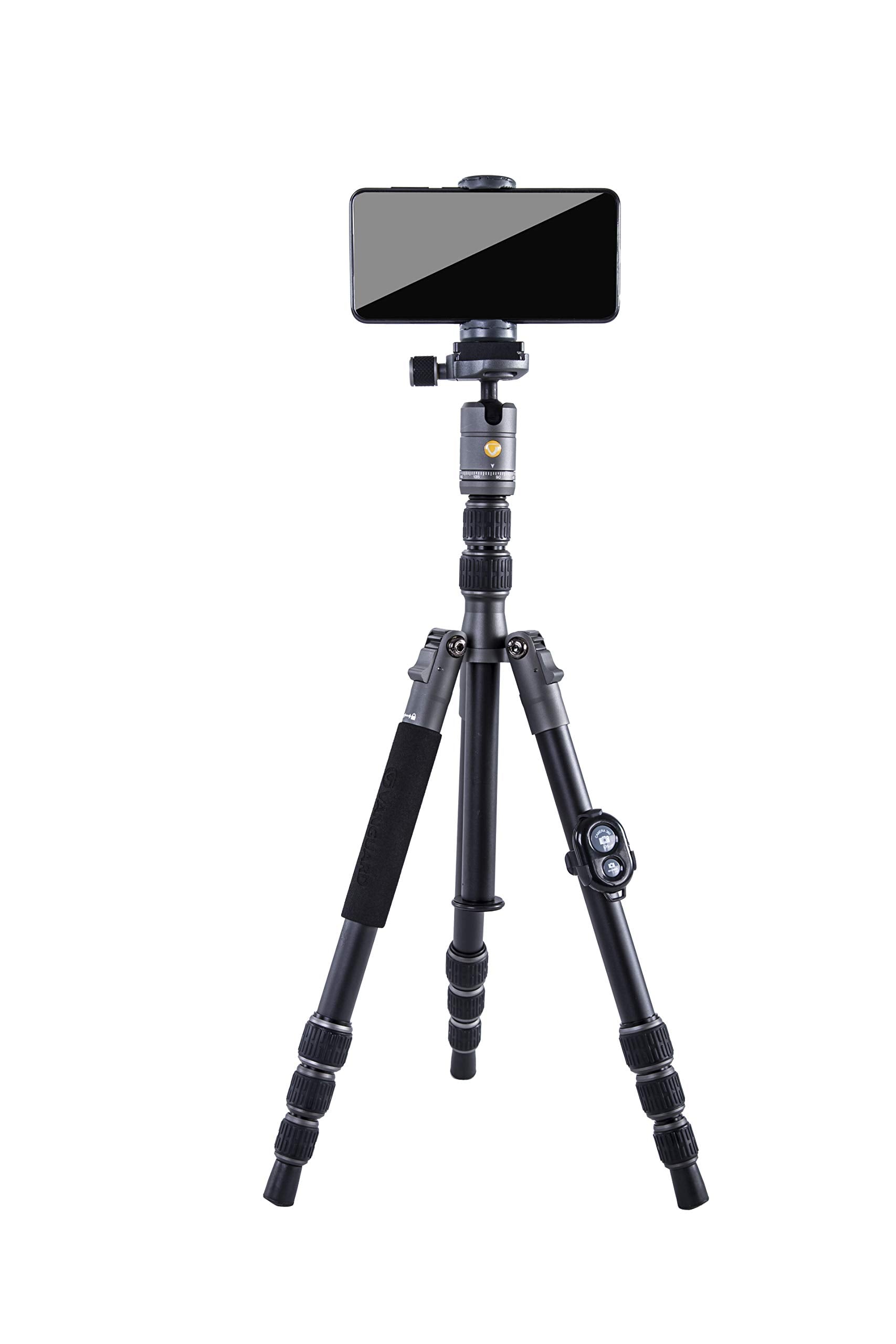 Vanguard Veo3Go204Ab Aluminum Tripod With Ball Head, Monopod Option, Smart Phone Holder And Bluetooth Remote