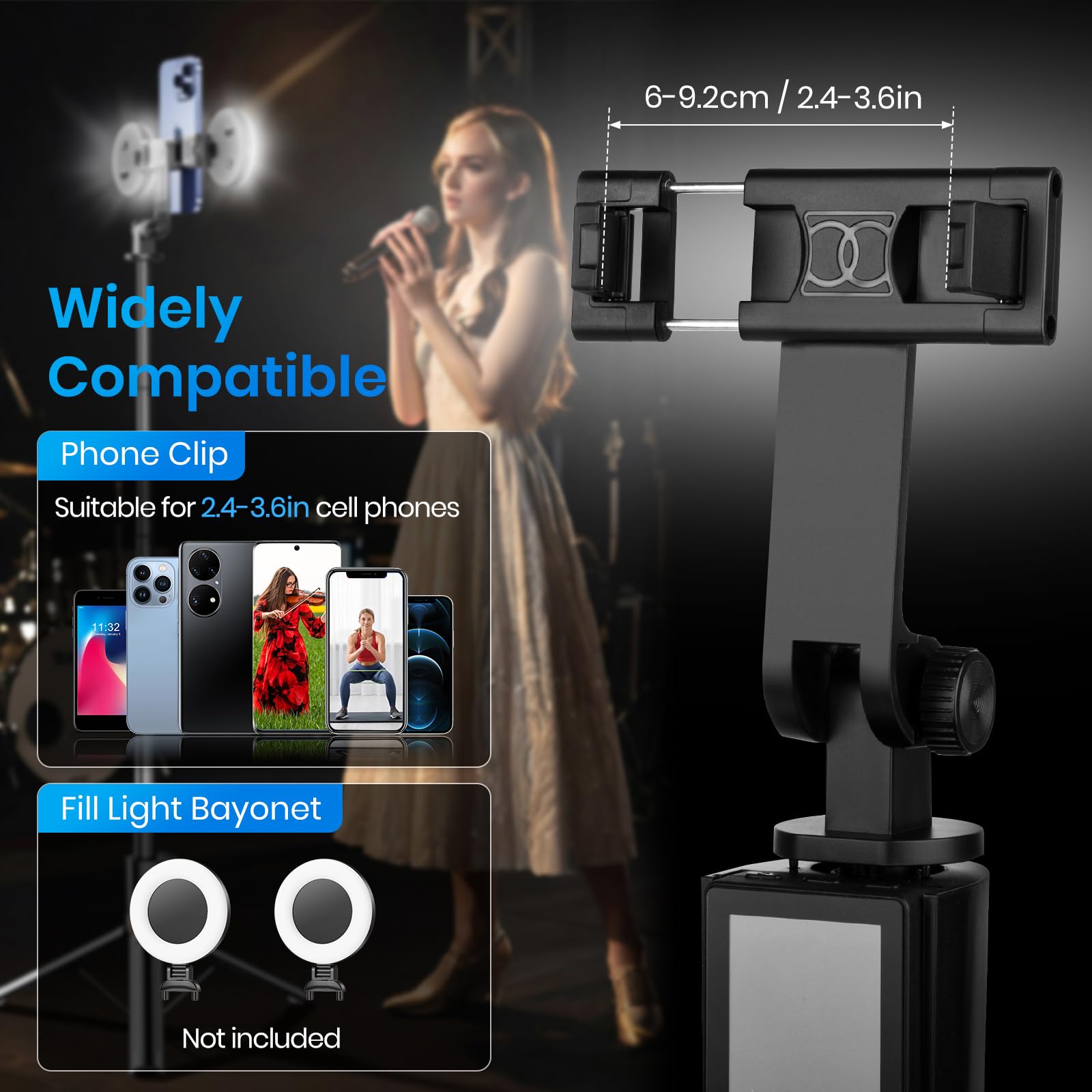 Universal Real-Time Back Camera Monitor For Iphone & Android, Vlog Selfie Monitor Screen For Iphone, No App Needed, 1080P Hd Scr