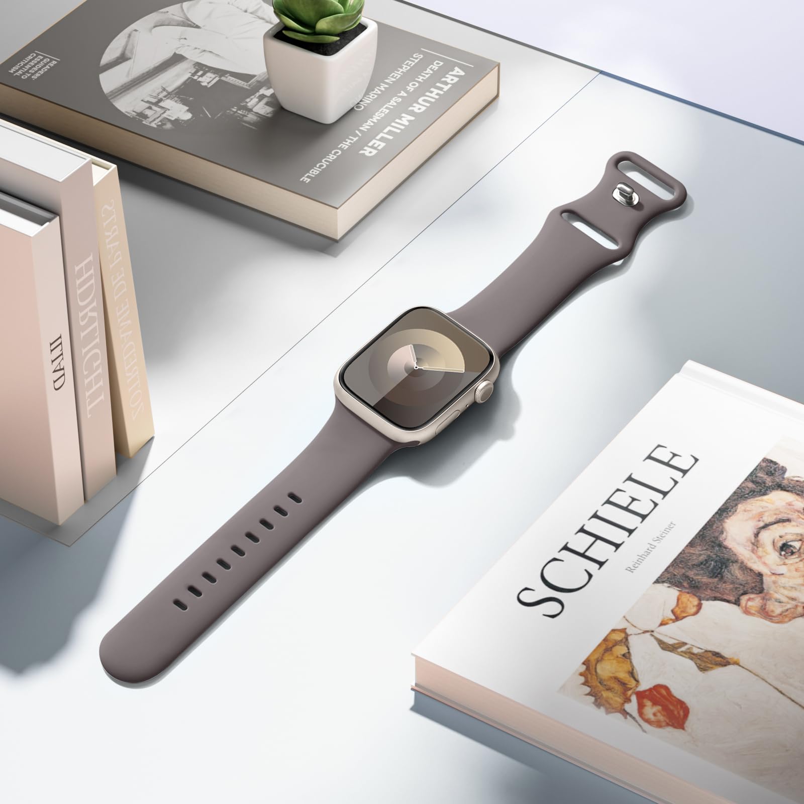 Daqin Sport Band Compatible With Apple Watch Band 42Mm 41Mm 40Mm 38Mm 44Mm 45Mm 46Mm 49Mm Women, Soft Silicone Waterproof Strap