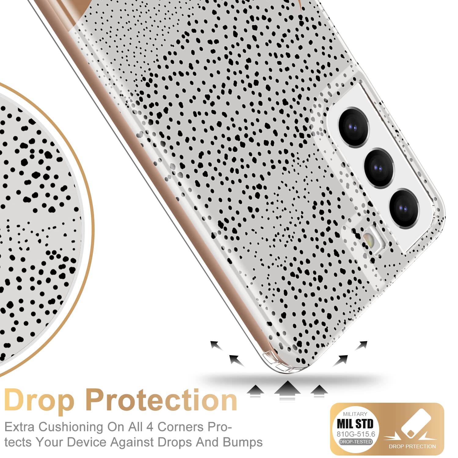 Esdot Protective Phone Case Compatible Samsung Galaxy S22 Plus 6.6" Drop Tested TPU Abstract Painting