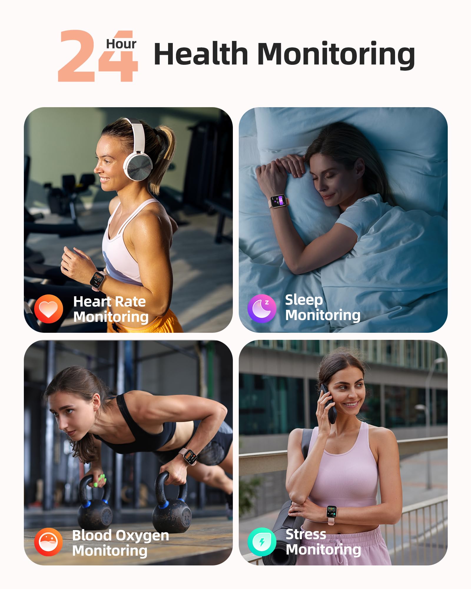 Parsonver Smart Watch, 5Atm Waterproof Swimming Watch, Fitness Activity Tracker With 110+ Sports Modes, Heart Rate/Sleep/Spo2/Ca