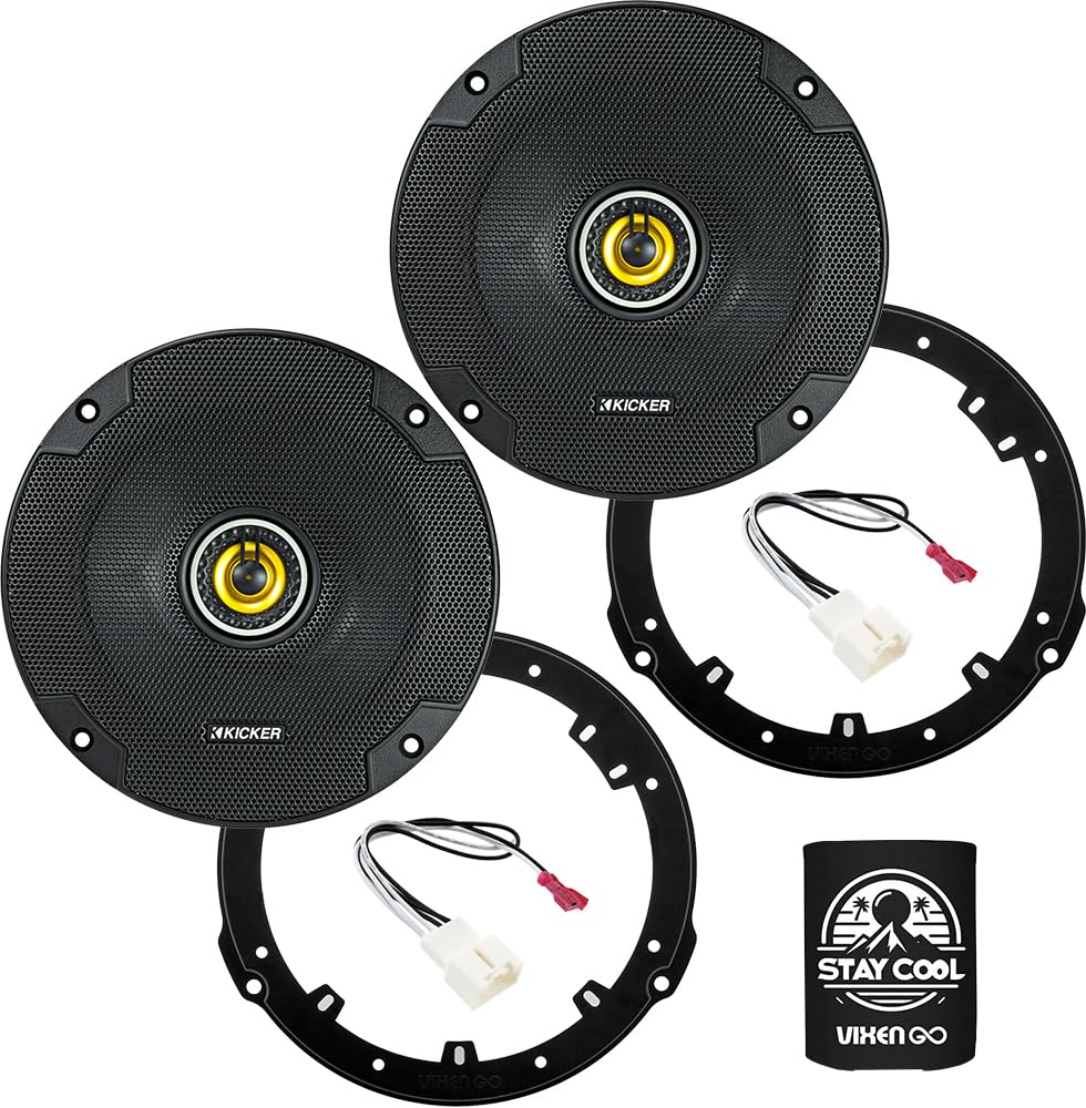 KICKER Front Kick Panel 6.5 Speakers Kit for Ford Bronco(Full Size) 2021-25 Upgrade Kit - Pair of CS Series 6 1/2 Inch Coaxial S