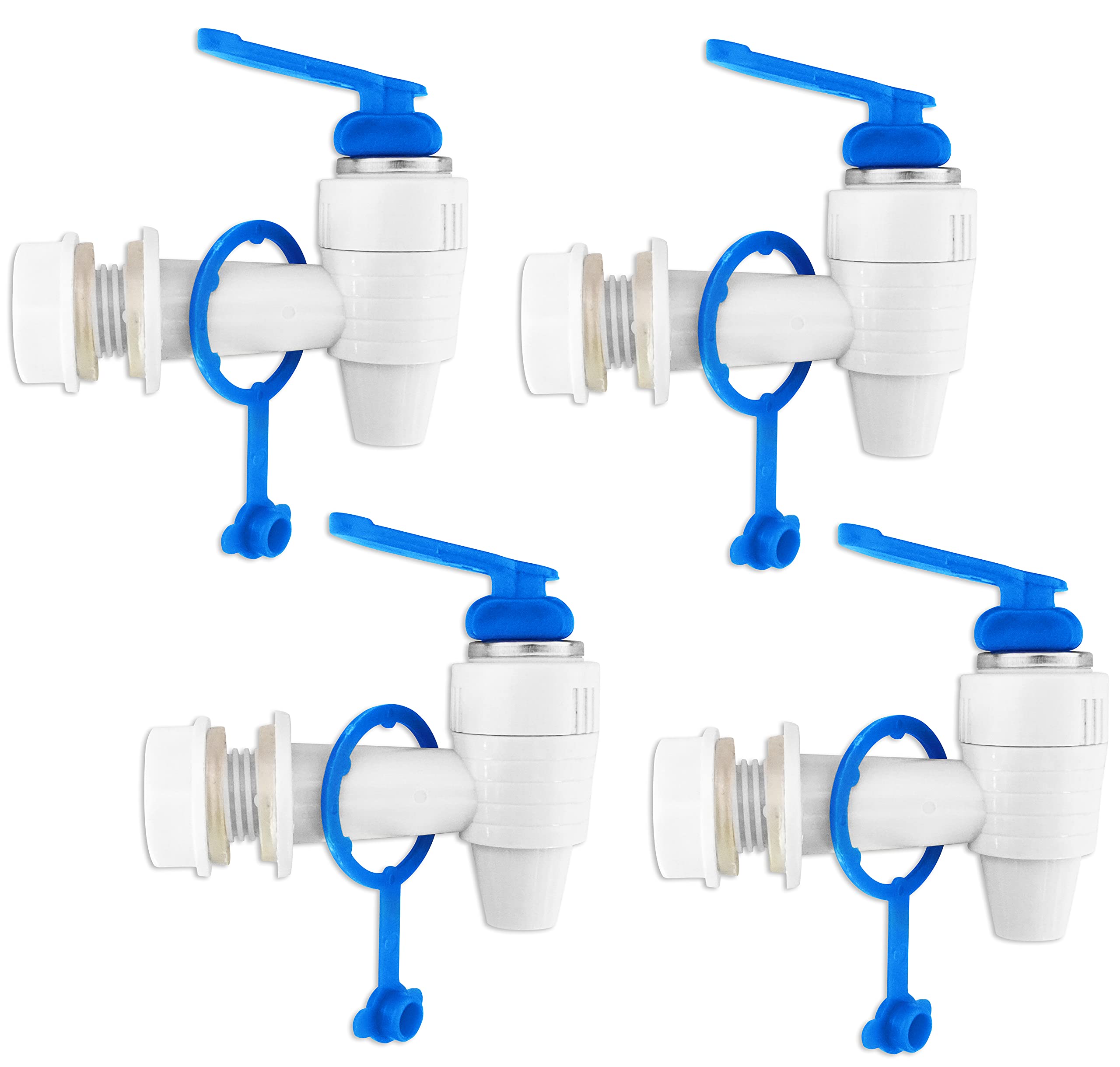 Konvio Neer Plastic Tap Suitable For All Ro Water Purifier, Water Filter And Gravity Filter (Set Of 4) , White