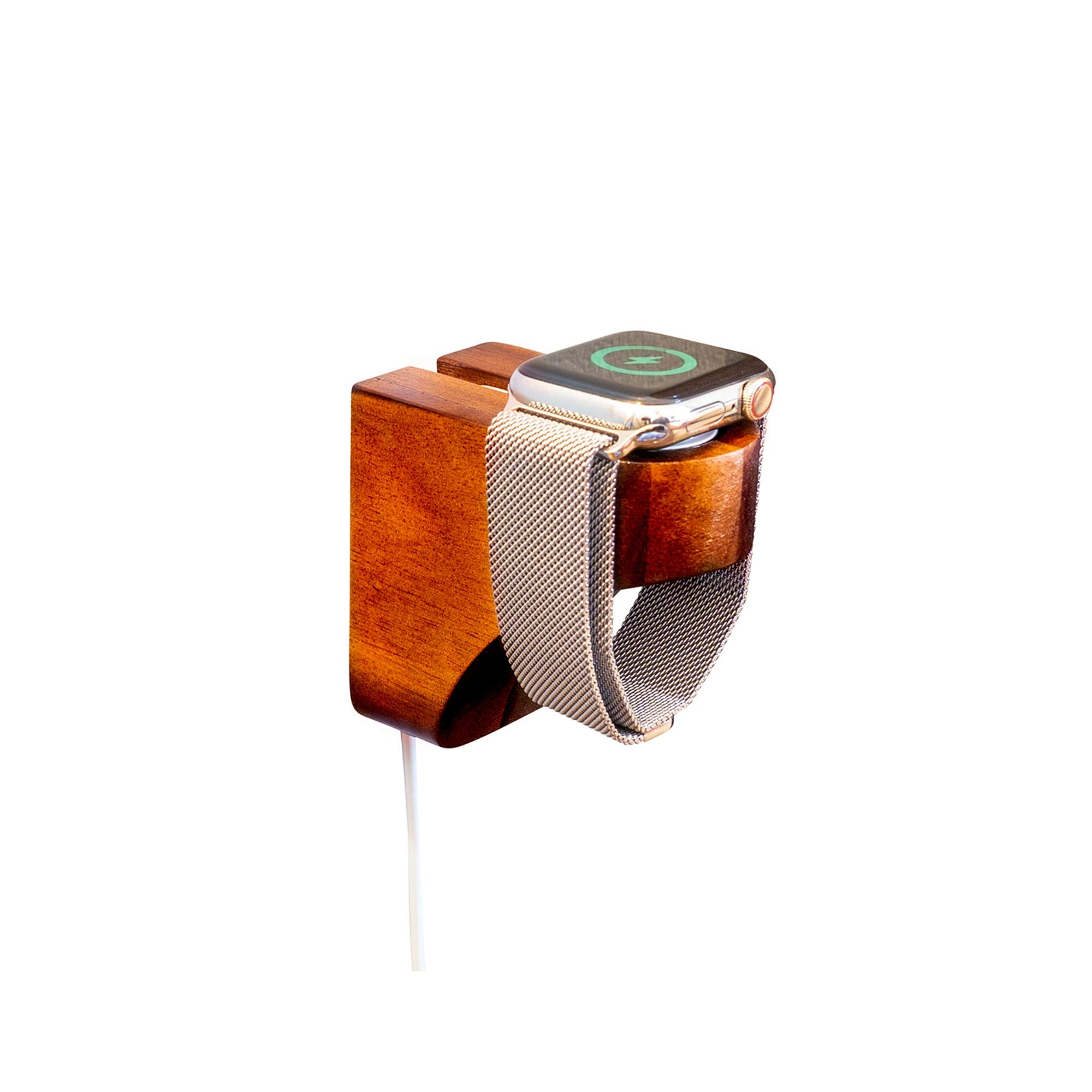 Wall Charging Stand For Apple Watch Series 9   Wooden Charging Dock   Wood Charging Station For Iwatch   Simply Stick To Wall Wi