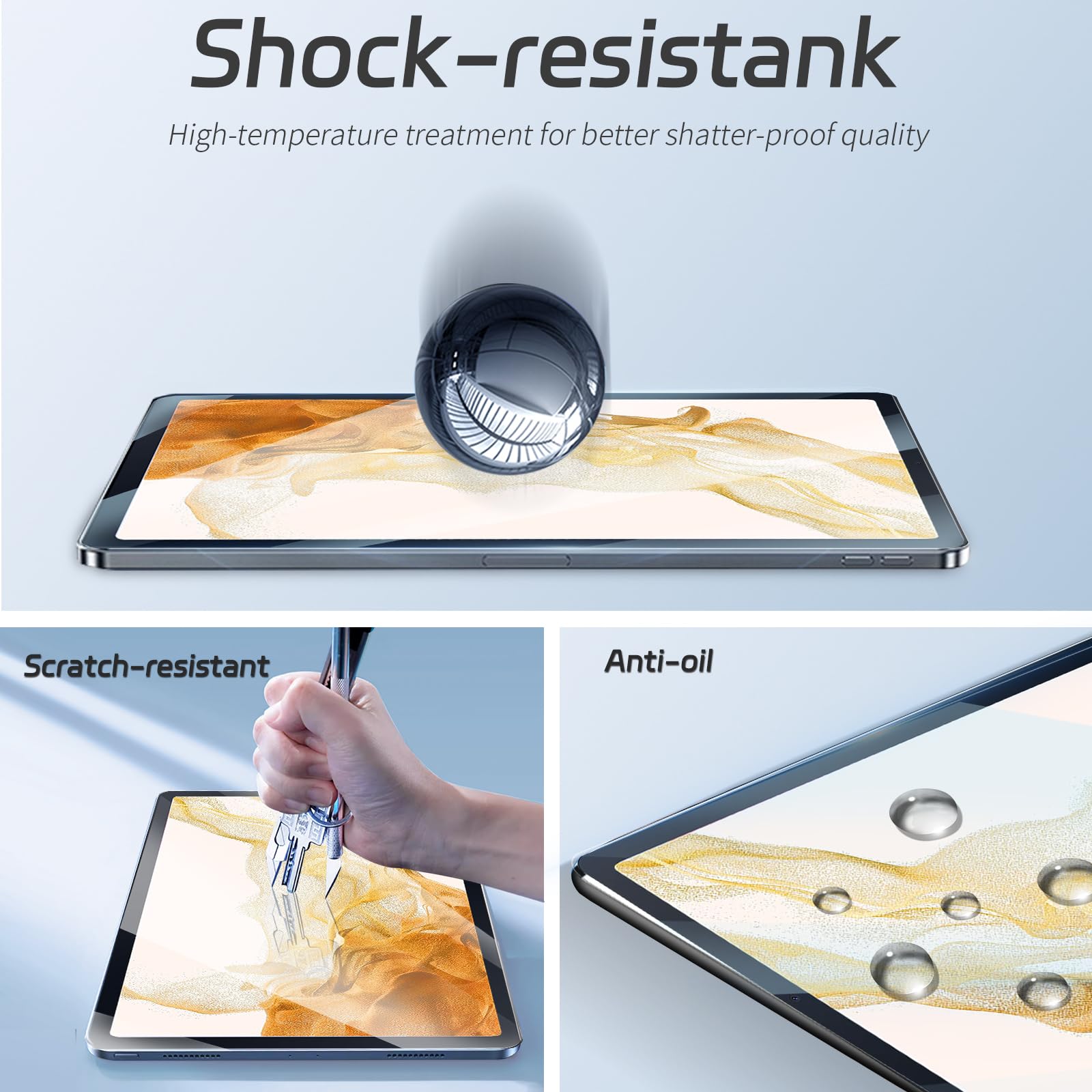 Zenrich [2Pack] Anti Blue Light Tempered Glass Screen Protector For Samsung Galaxy Tab S9 Fe Plus/Tab S9 Plus/Tab S8 Plus/Tab S7