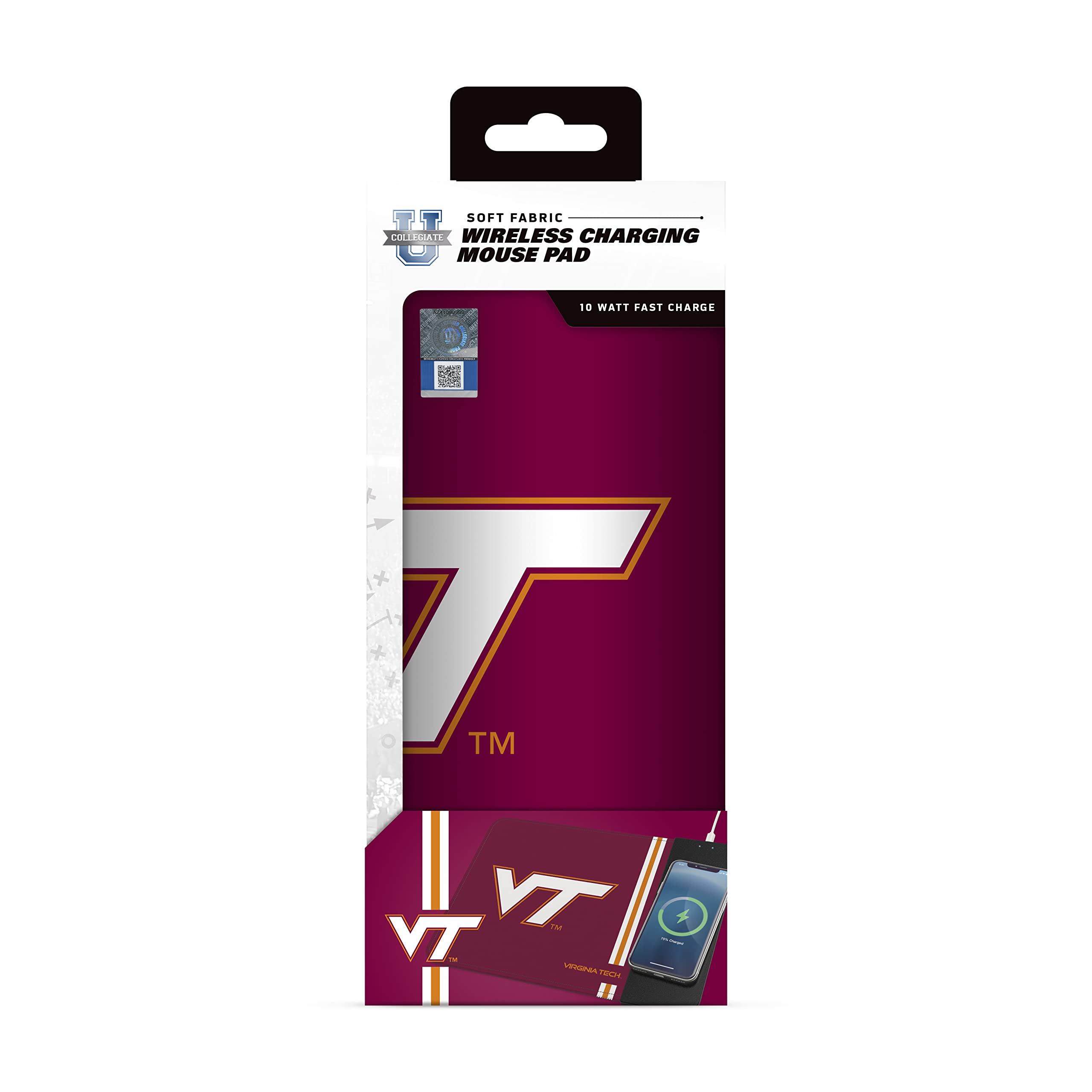 Soar Ncaa Wireless Charging Mouse Pad, Virginia Tech Hokies