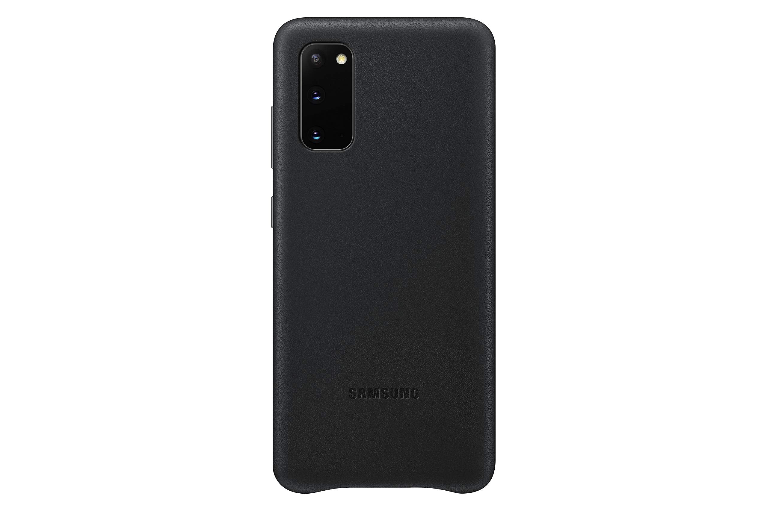 SAMSUNG Galaxy S20 Case, Leather Back Cover - Black (US Version with Warranty) (EF-VG980LBEGUS)