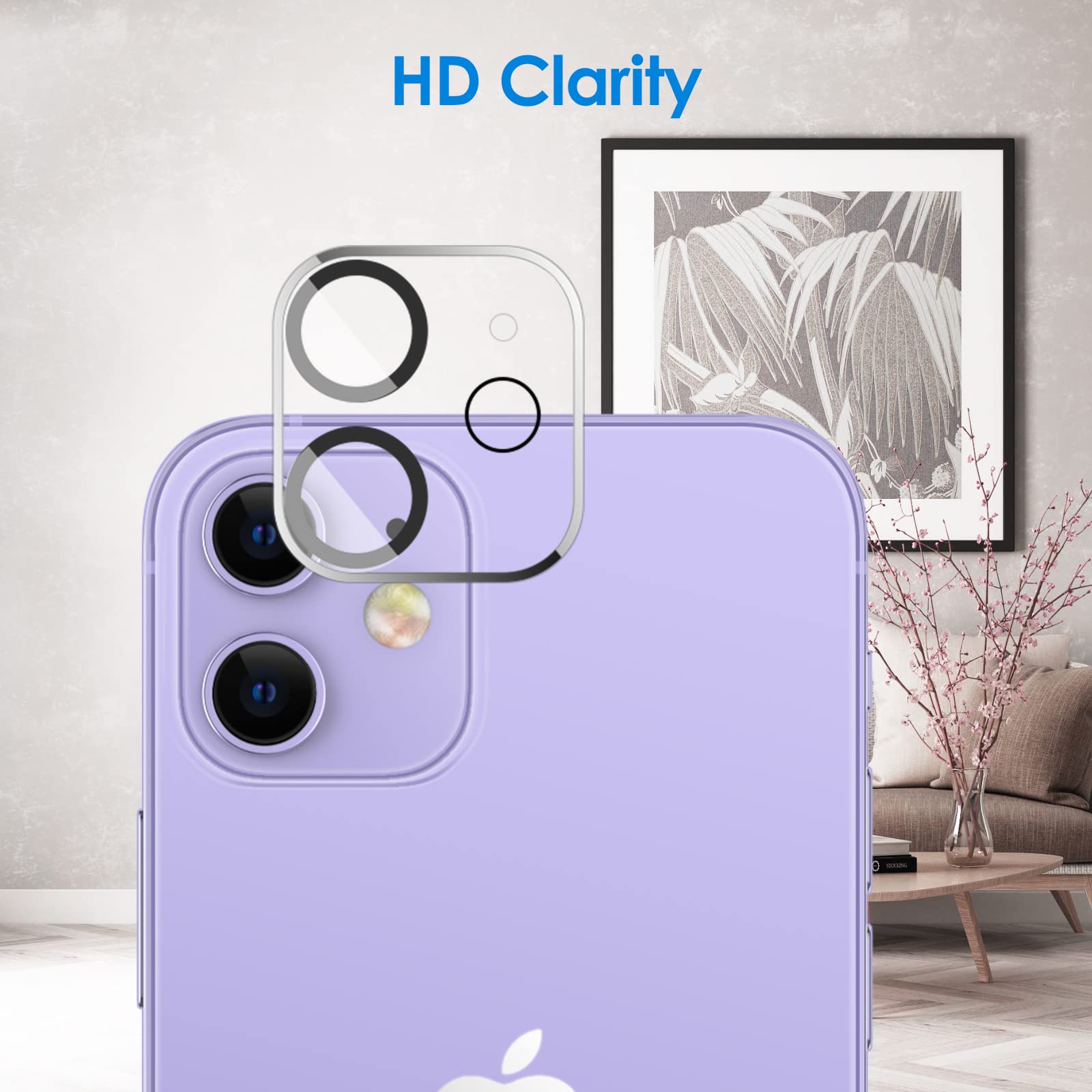 Jetech Camera Lens Protector For Iphone 11 6.1-Inch And Iphone 12 Mini 5.4-Inch, 9H Tempered Glass, Hd Clear, Anti-Scratch, Case
