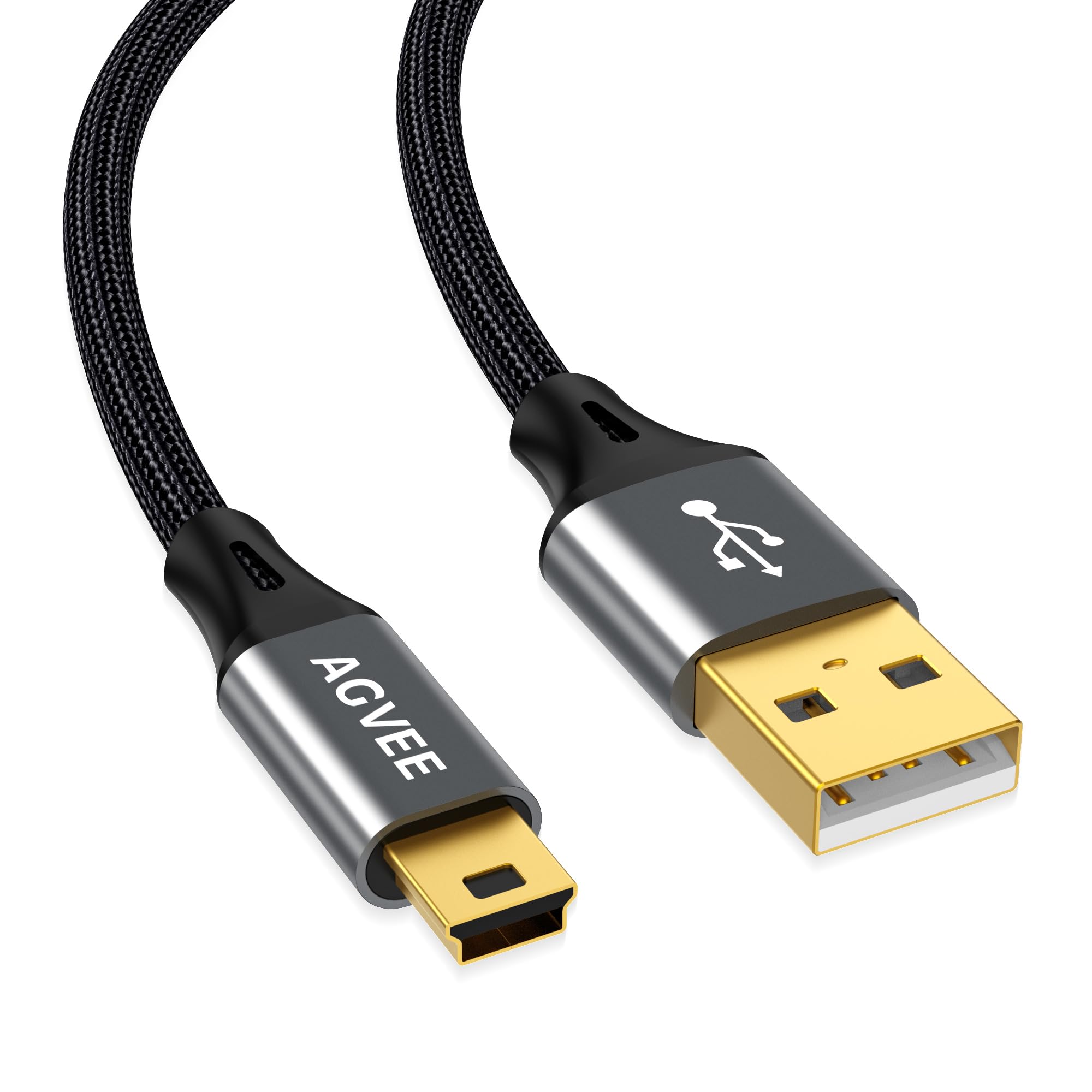 AGVEE 2 Pack 10ft USB Cable for Blue Yeti Microphones & Snowball iCE Mic, Replacement Power Cord for Blue Yeti USB Microphone Bl