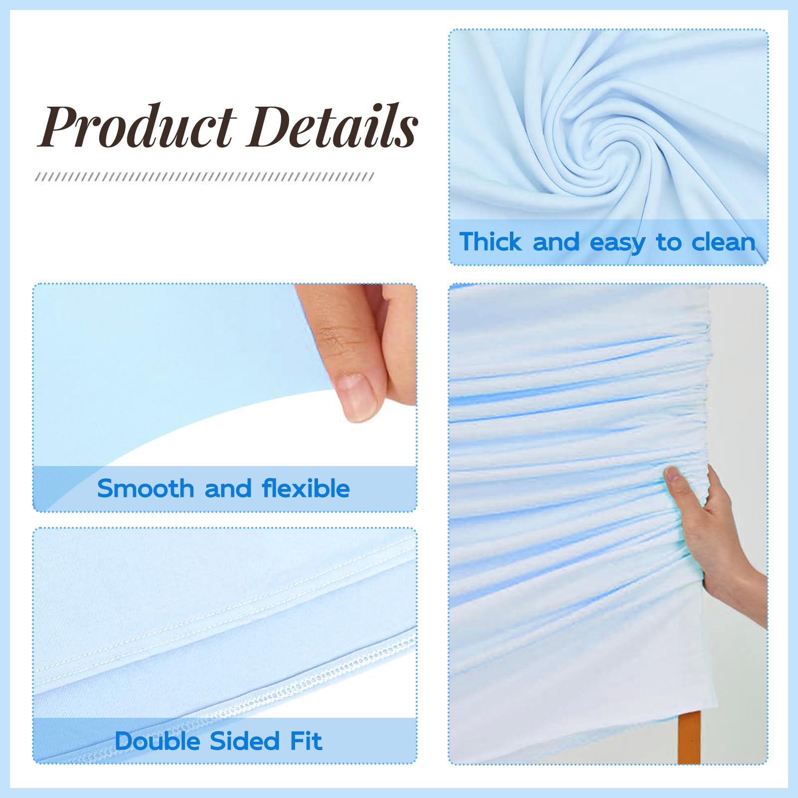 Arch Backdrop Cover, 5Ft Wedding Arch Cover Spandex Fitted Arch Covers Stretchy Cardboard Chiara Backdrop Stand Fabric Blue Arch